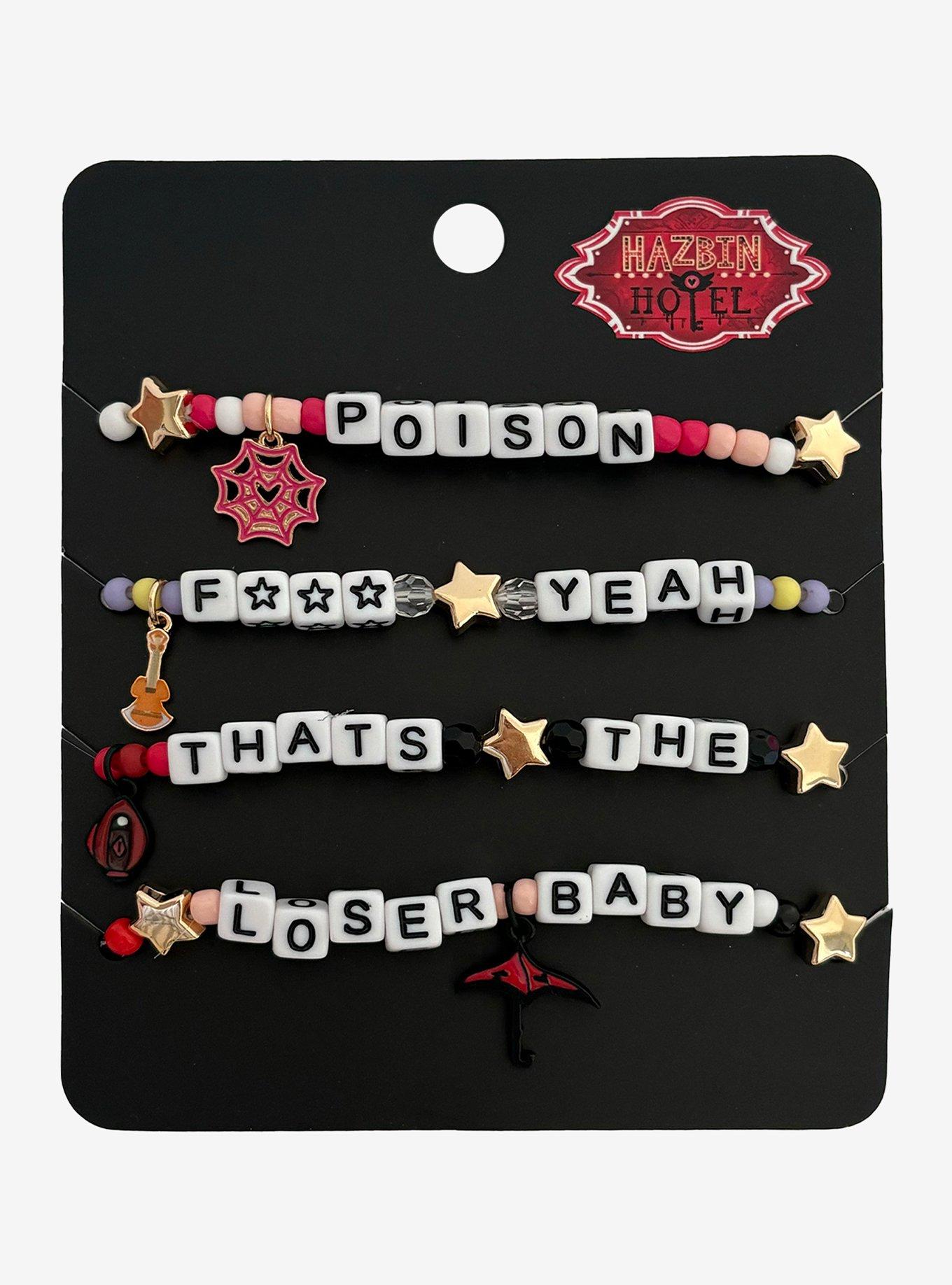 Hazbin Hotel Songs & Quotes Bead Bracelet Set, , hi-res