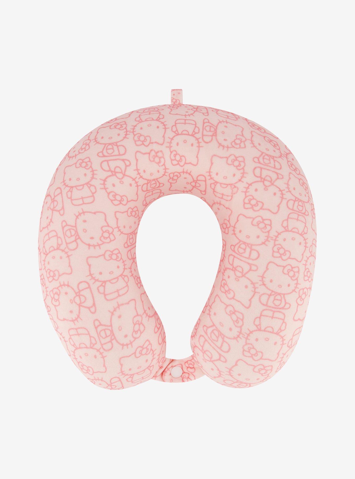 FUL Hello Kitty All Over Print Travel Neck Pillow Pink, , hi-res