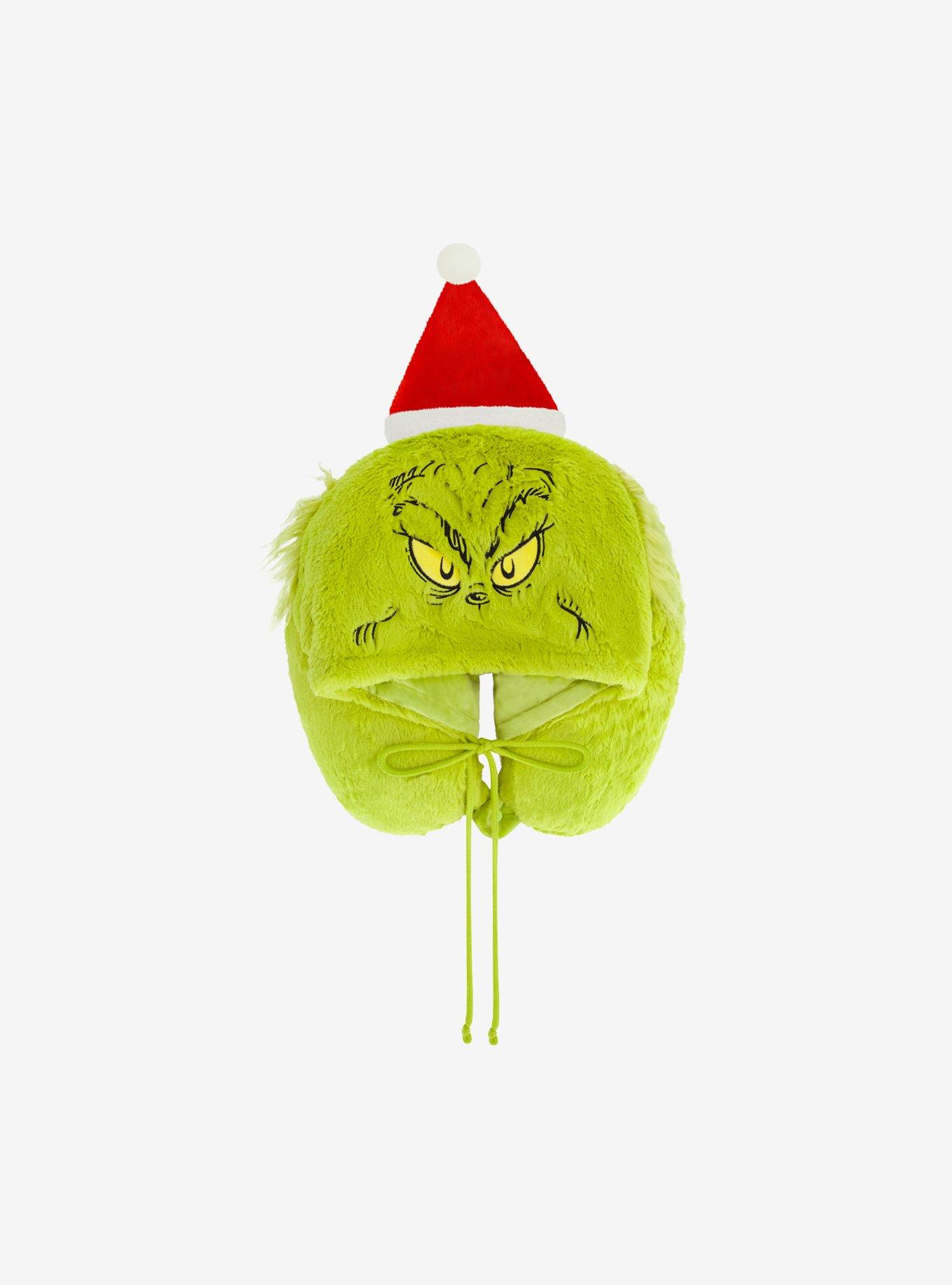 FUL The Grinch Santa Hat Hoodie Travel Neck Pillow, , hi-res