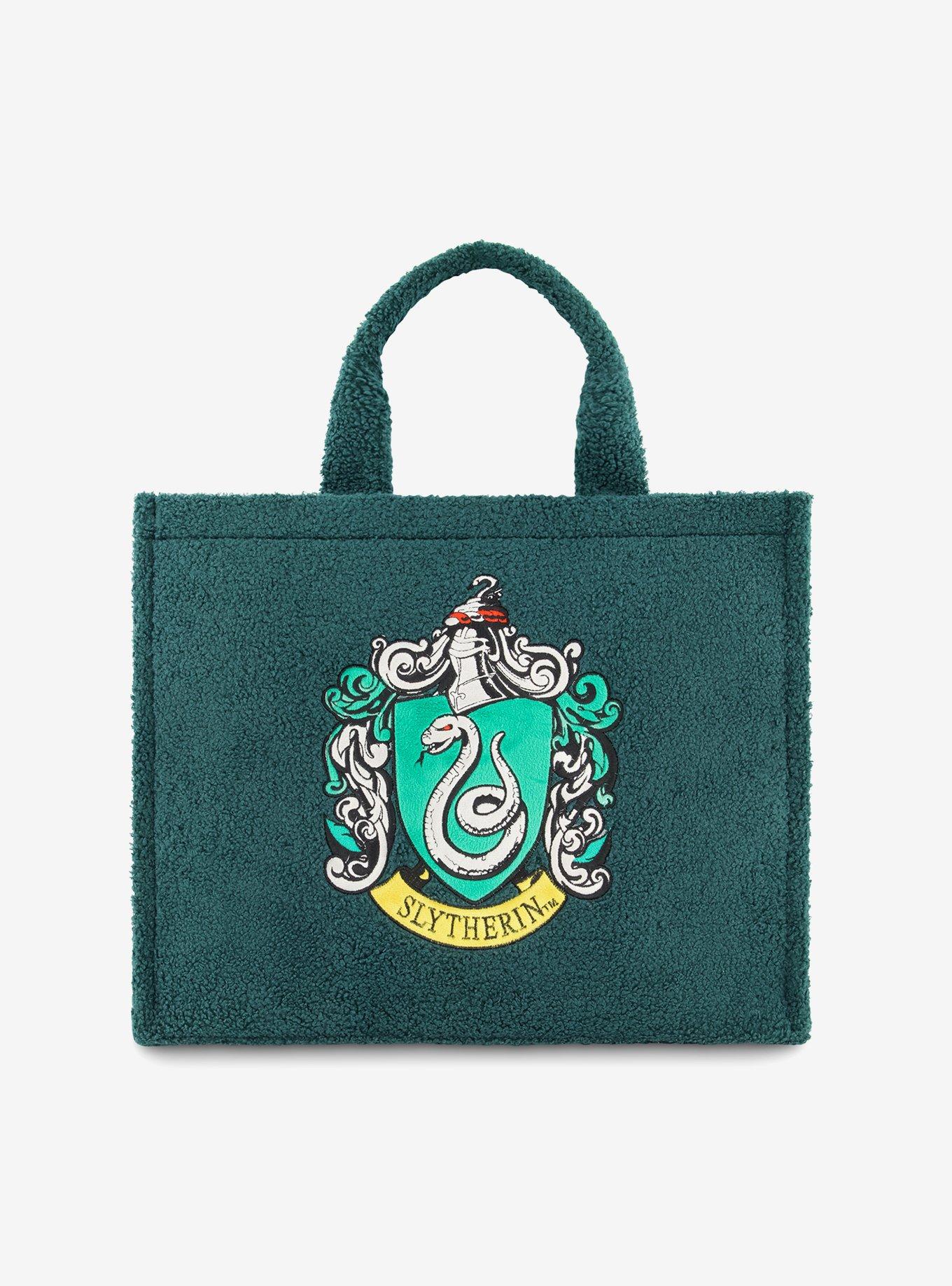 FUL Harry Potter Slytherin Crest Sherpa Travel Tote with Trolley Strap, , hi-res