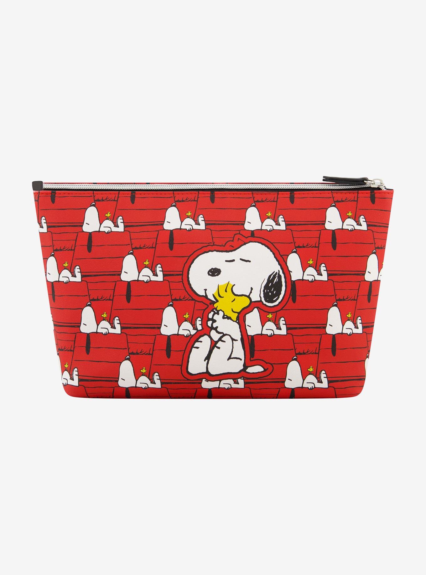 FUL Peanuts Snoopy & Woodstock Red Trapezoid Cosmetic Bag