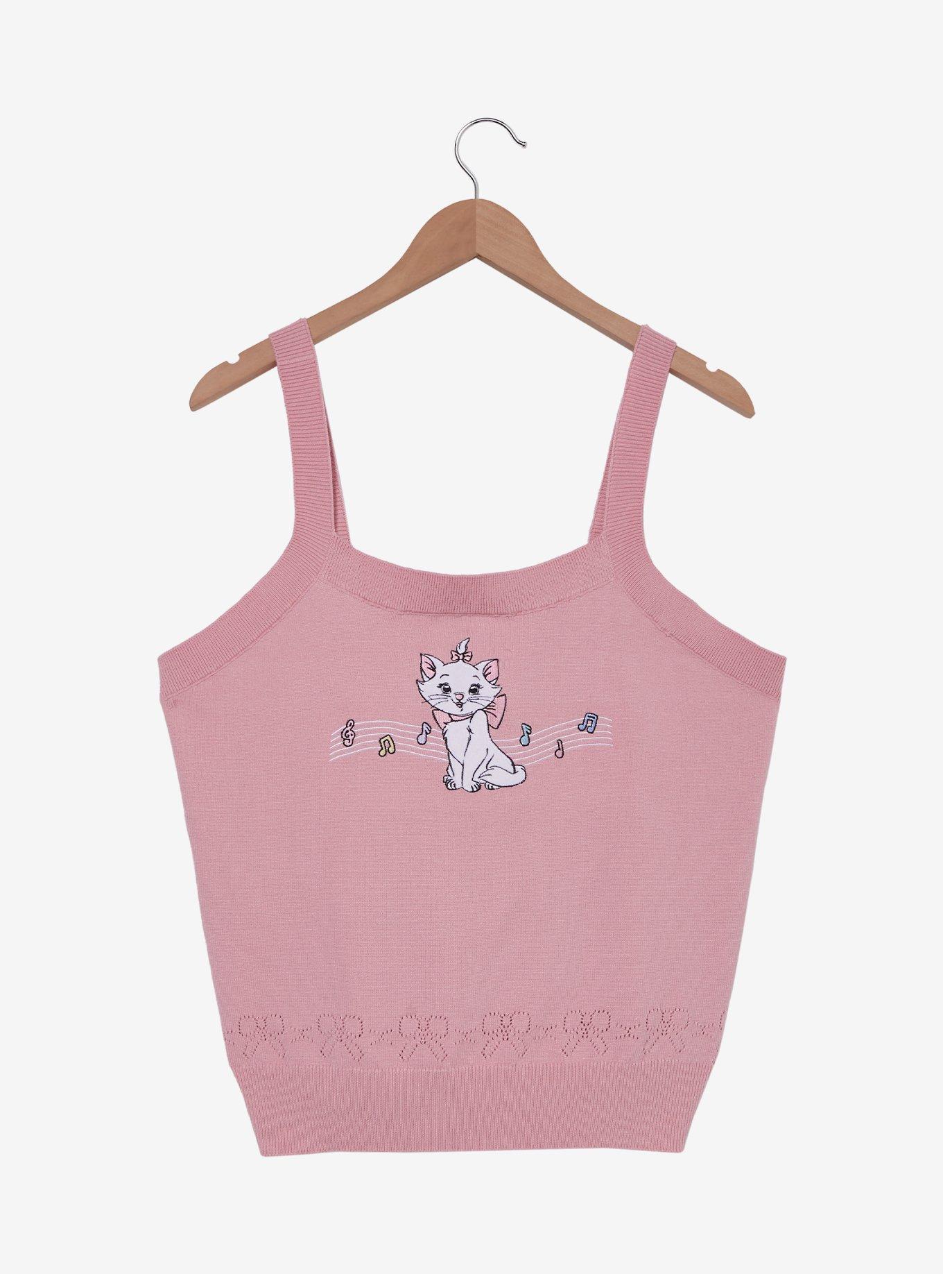 Disney The Aristocats Marie Music Notes Women's Plus Size Knit Tank - BoxLunch Exclusive, , hi-res