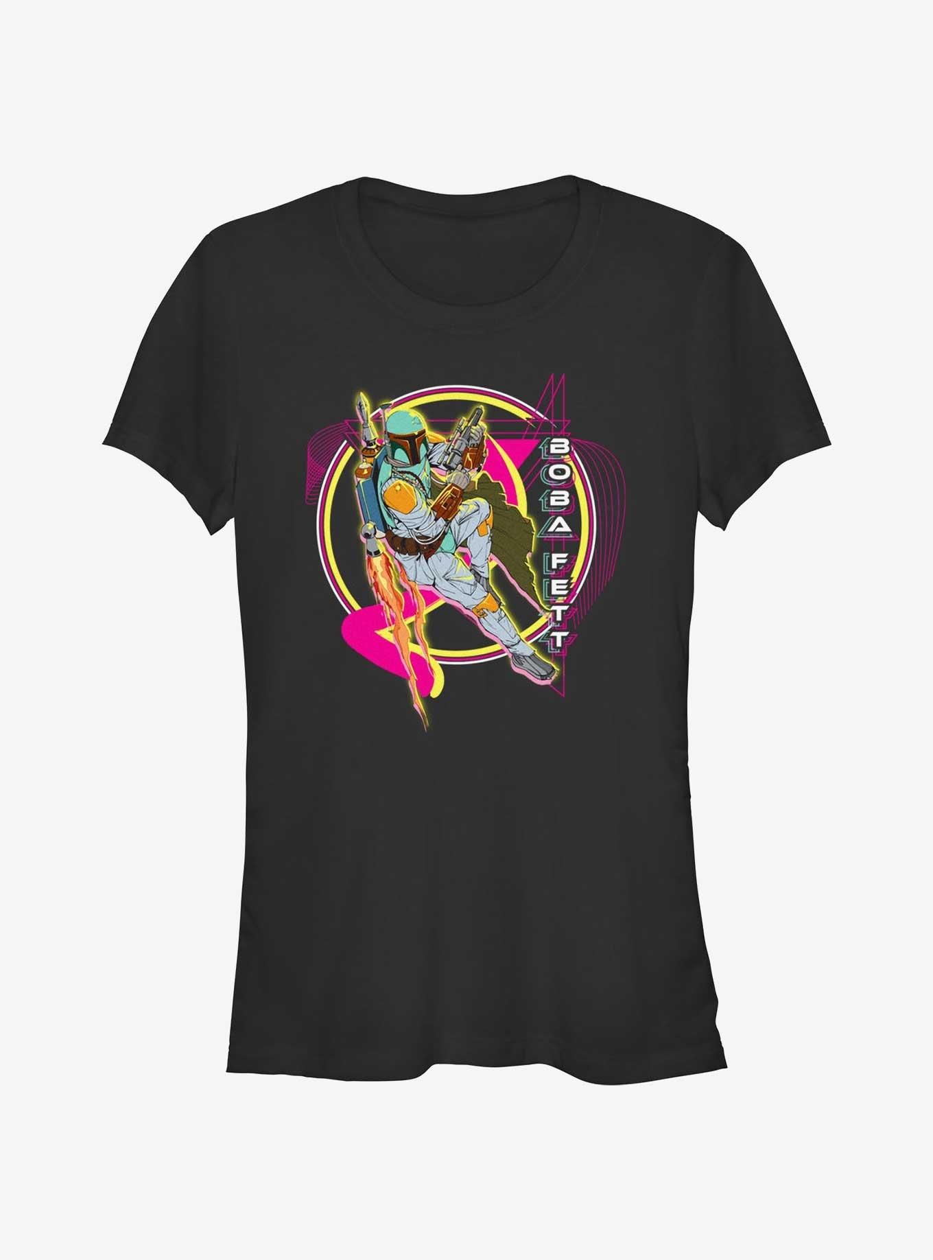 Star Wars Vaporwave Boba Fett Girls T-Shirt, , hi-res