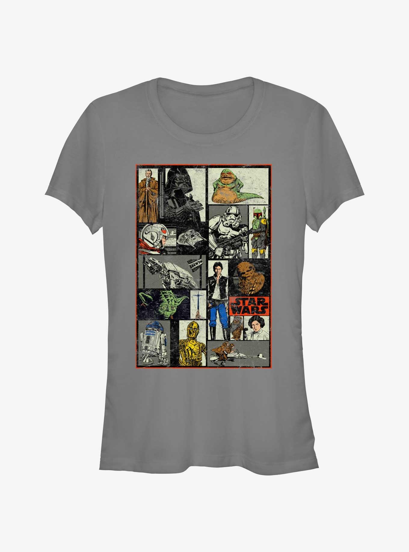 Star Wars Back To Boxes Girls T-Shirt, CHARCOAL, hi-res