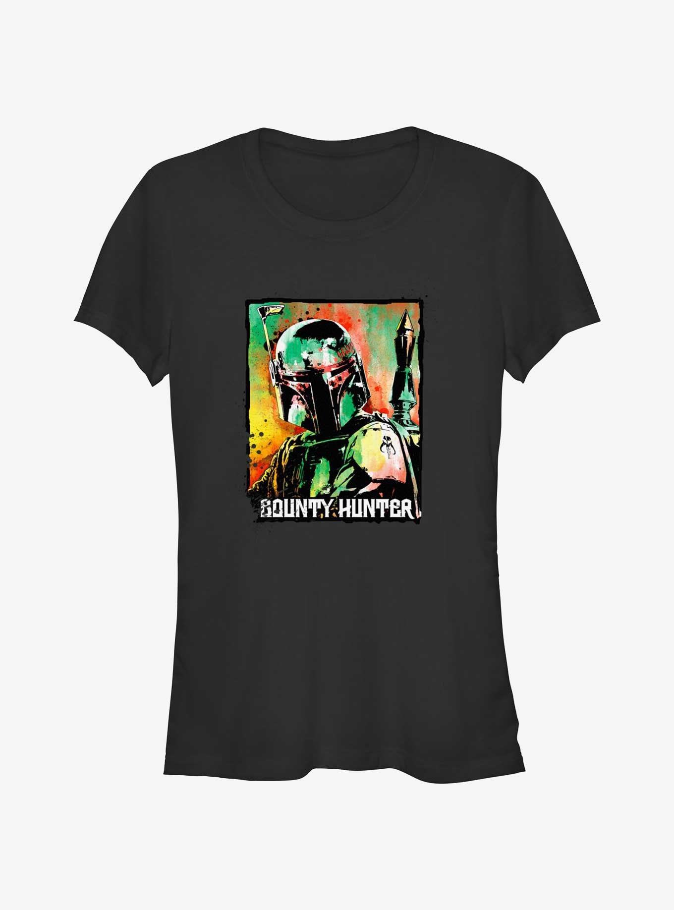 Star Wars Boba Art Girls T-Shirt, BLACK, hi-res