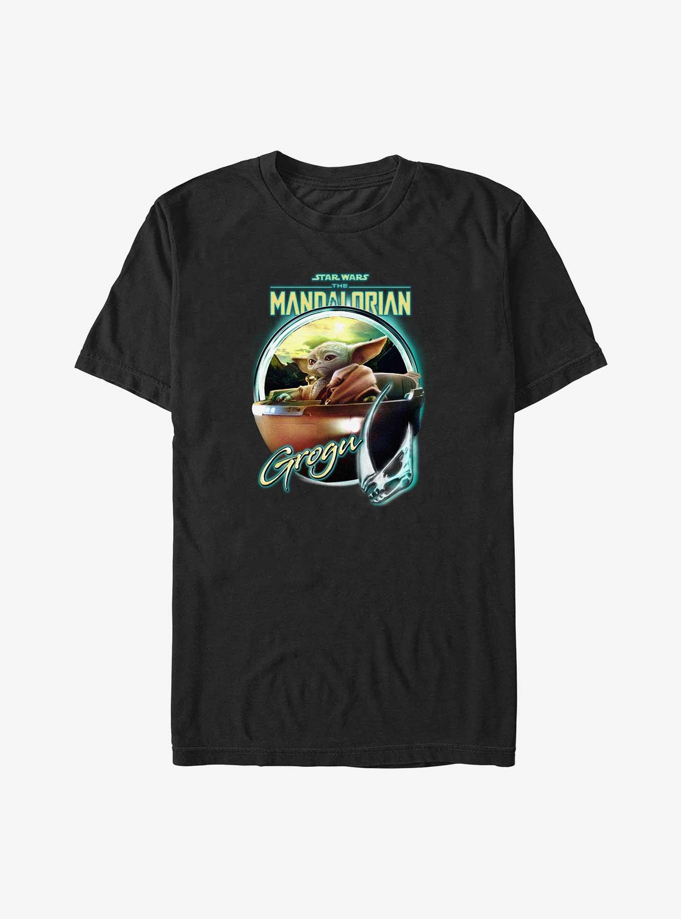 Star Wars The Mandalorian Grogu Chrome T-Shirt, BLACK, hi-res