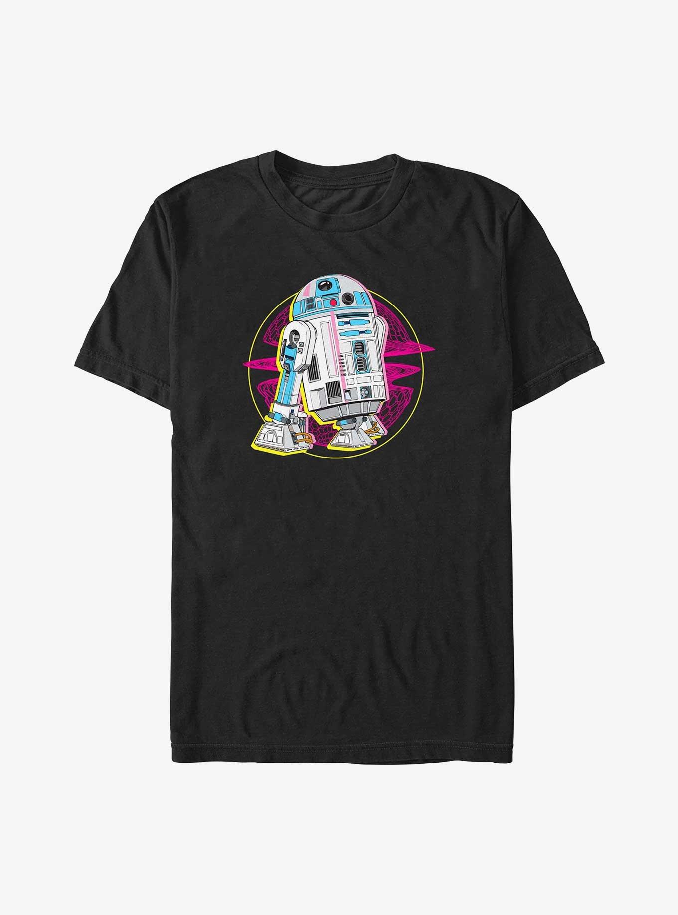 Star Wars R2 D2 Vaporwave T-Shirt, BLACK, hi-res