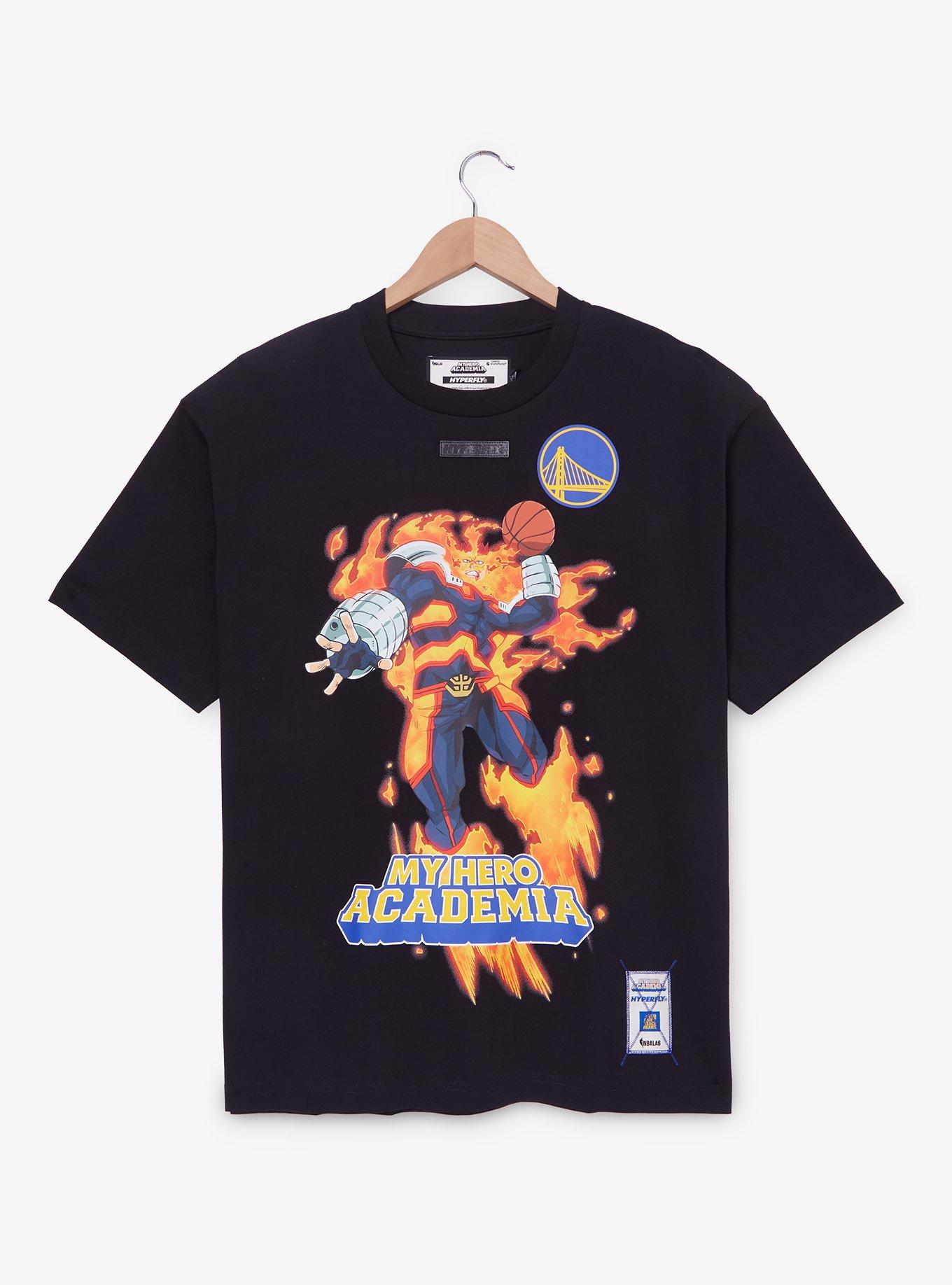 Hyperfly NBA x My Hero Academia Endeavor Golden State Warriors T-Shirt - BoxLunch Exclusive, , hi-res