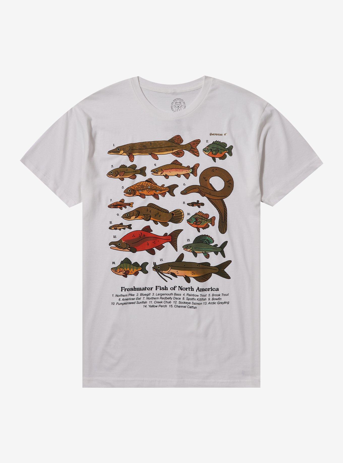 North America Fish T-Shirt By Camp Mustelid, , hi-res