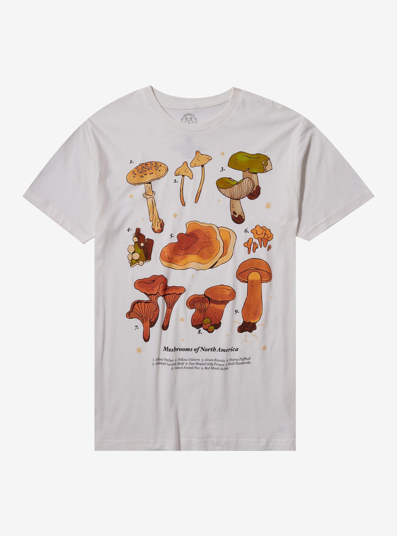 North America Mushrooms T-Shirt By Camp Mustelid, , hi-res