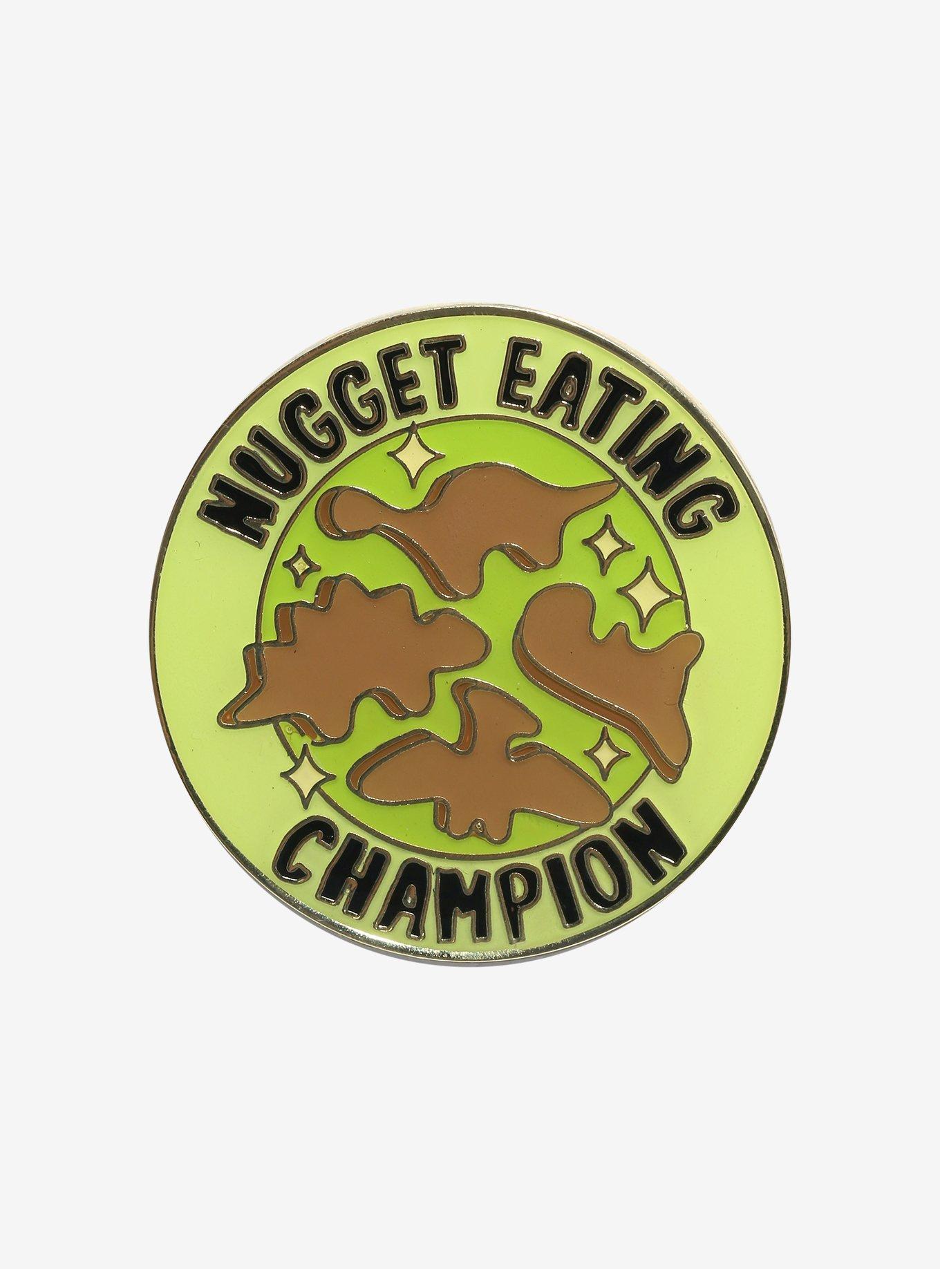 Dino Nugget Eating Champion Enamel Pin, , hi-res