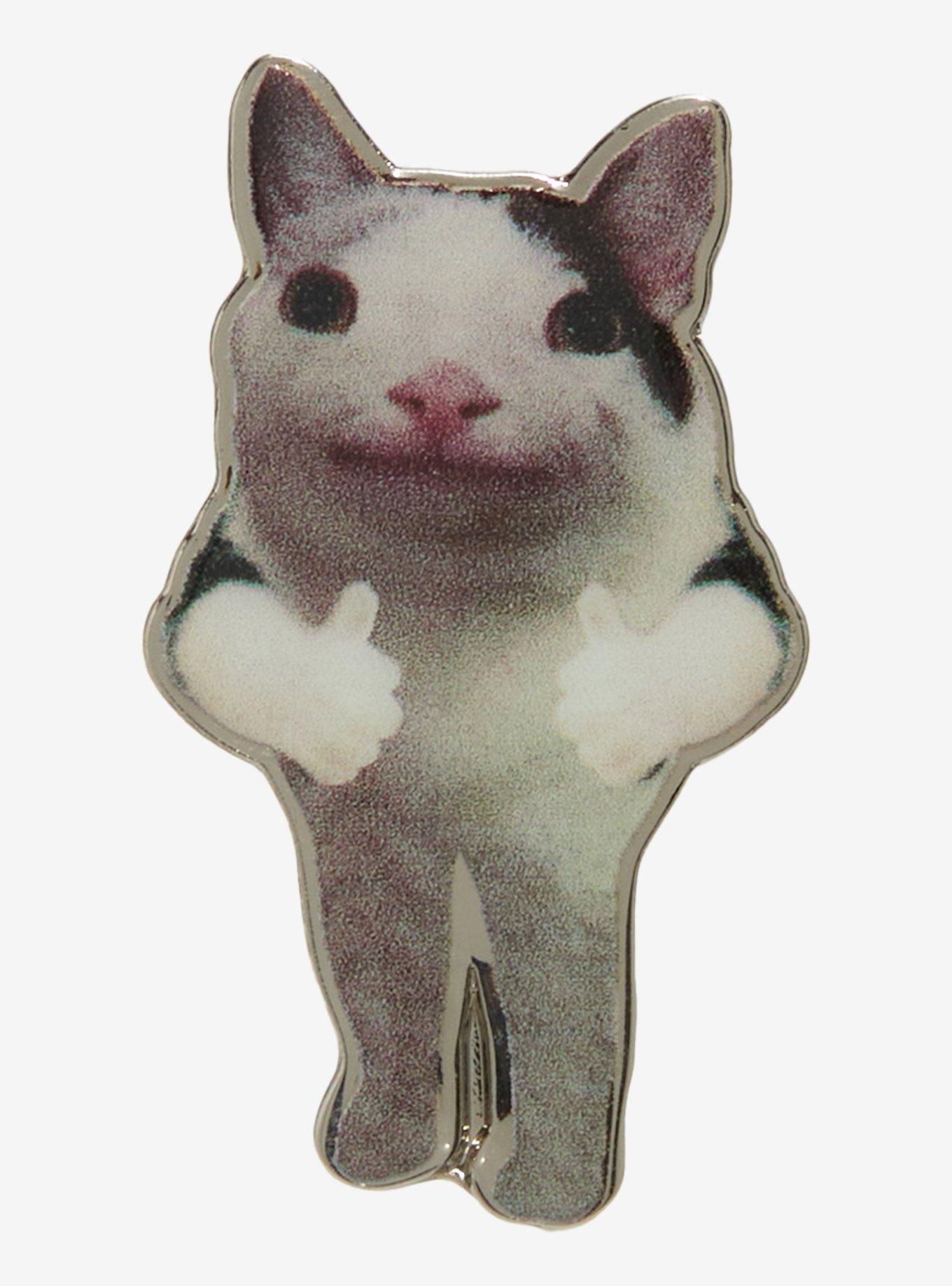 Cat Thumbs Up Meme Enamel Pin, , hi-res