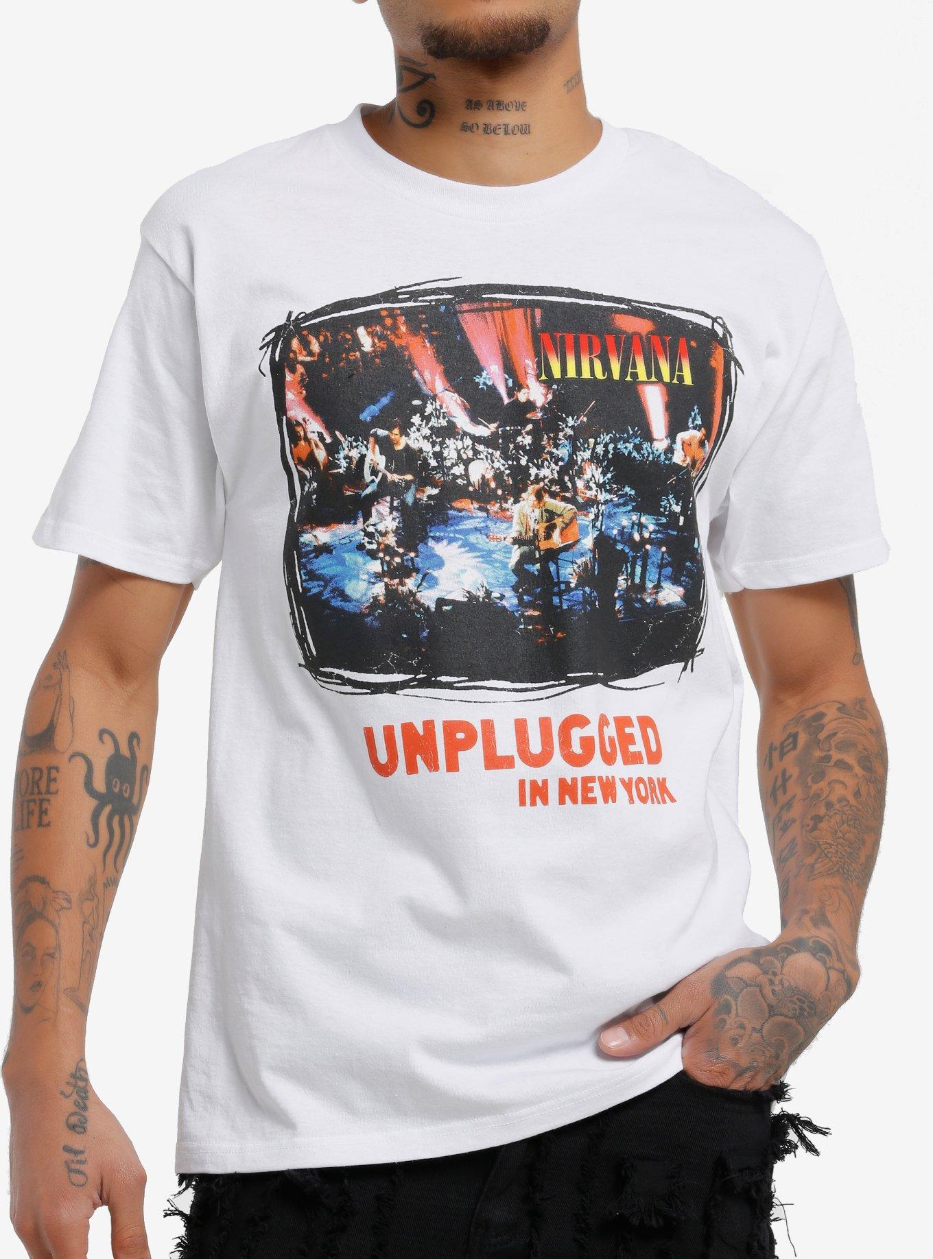 Nirvana Unplugged In New York Heavyweight T-Shirt, , hi-res
