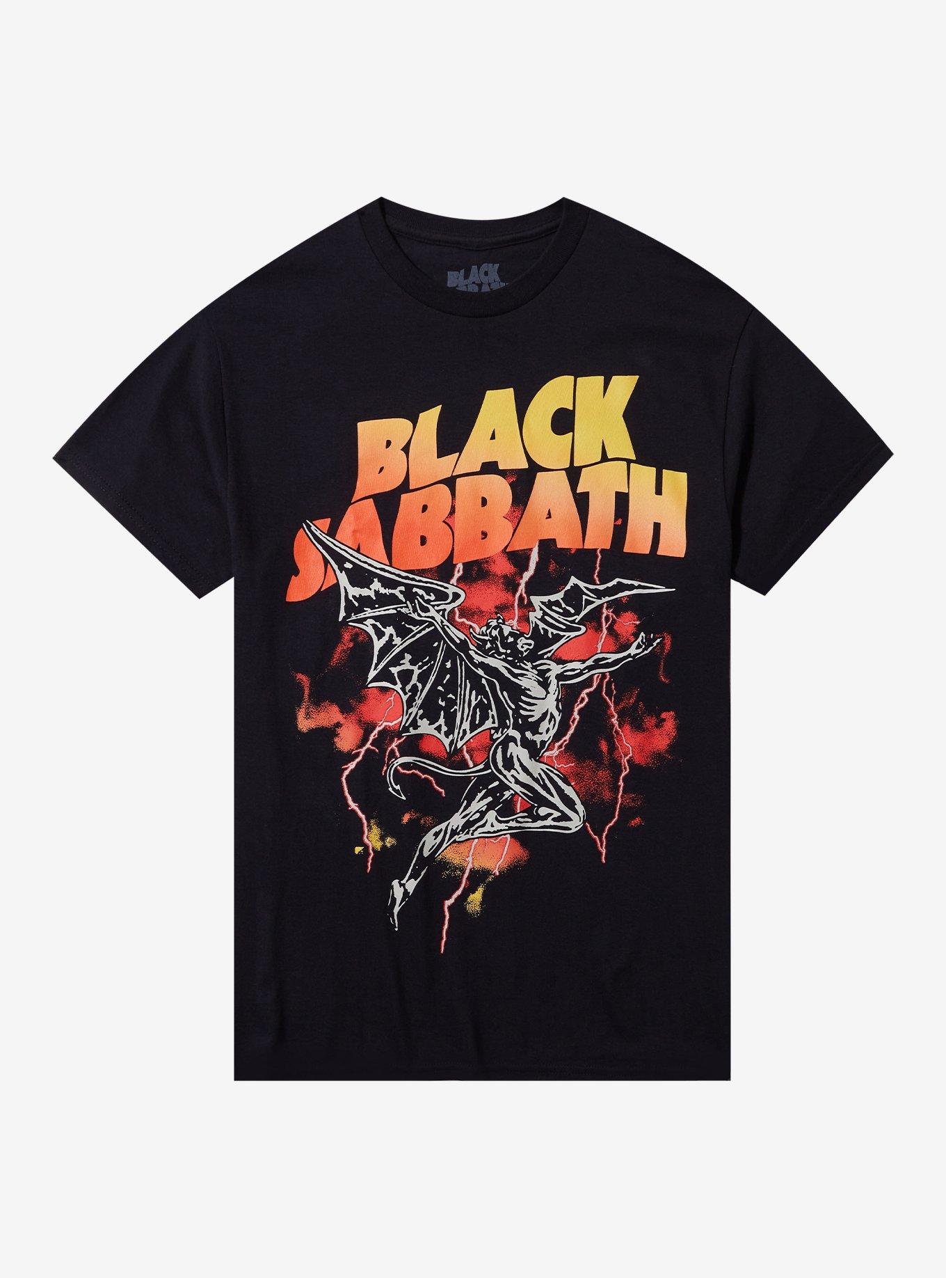 Black Sabbath Flying Devil Lightning Bolts T-Shirt, , hi-res