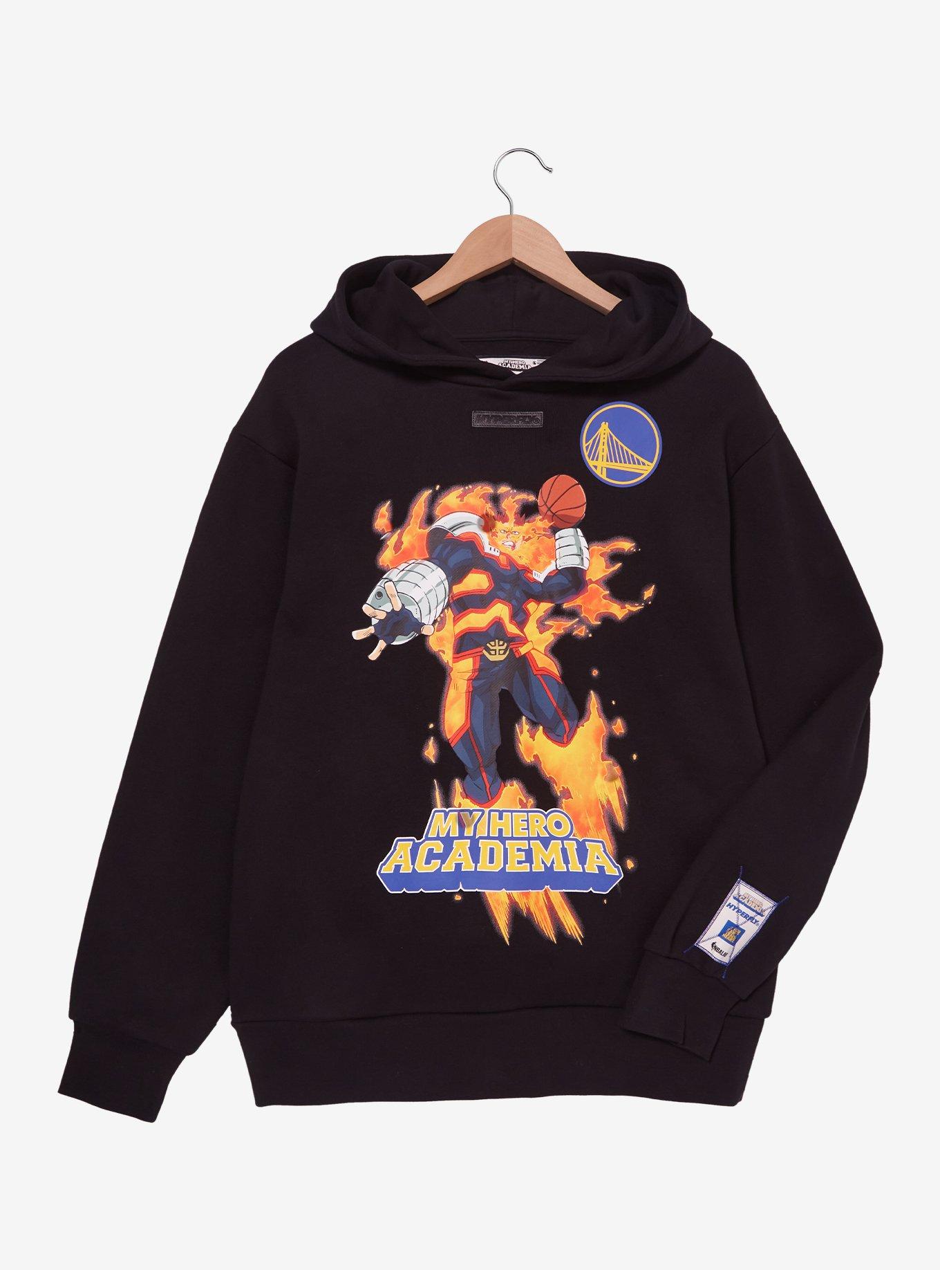 Hyperfly NBA x My Hero Academia Endeavor Golden State Warriors Hoodie - BoxLunch Exclusive, , hi-res