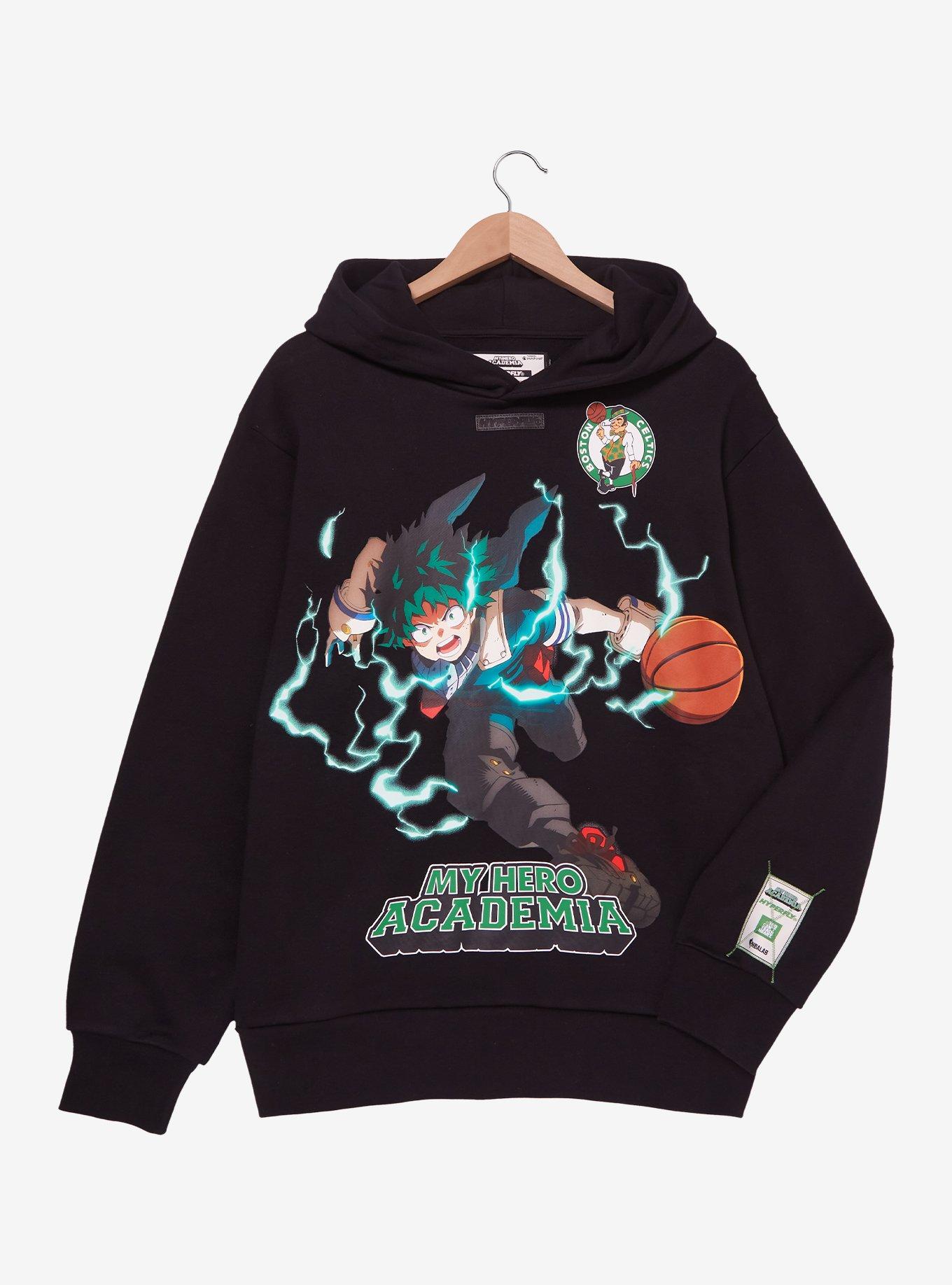 Hyperfly NBA x My Hero Academia Deku Boston Celtics Hoodie - BoxLunch Exclusive, , hi-res