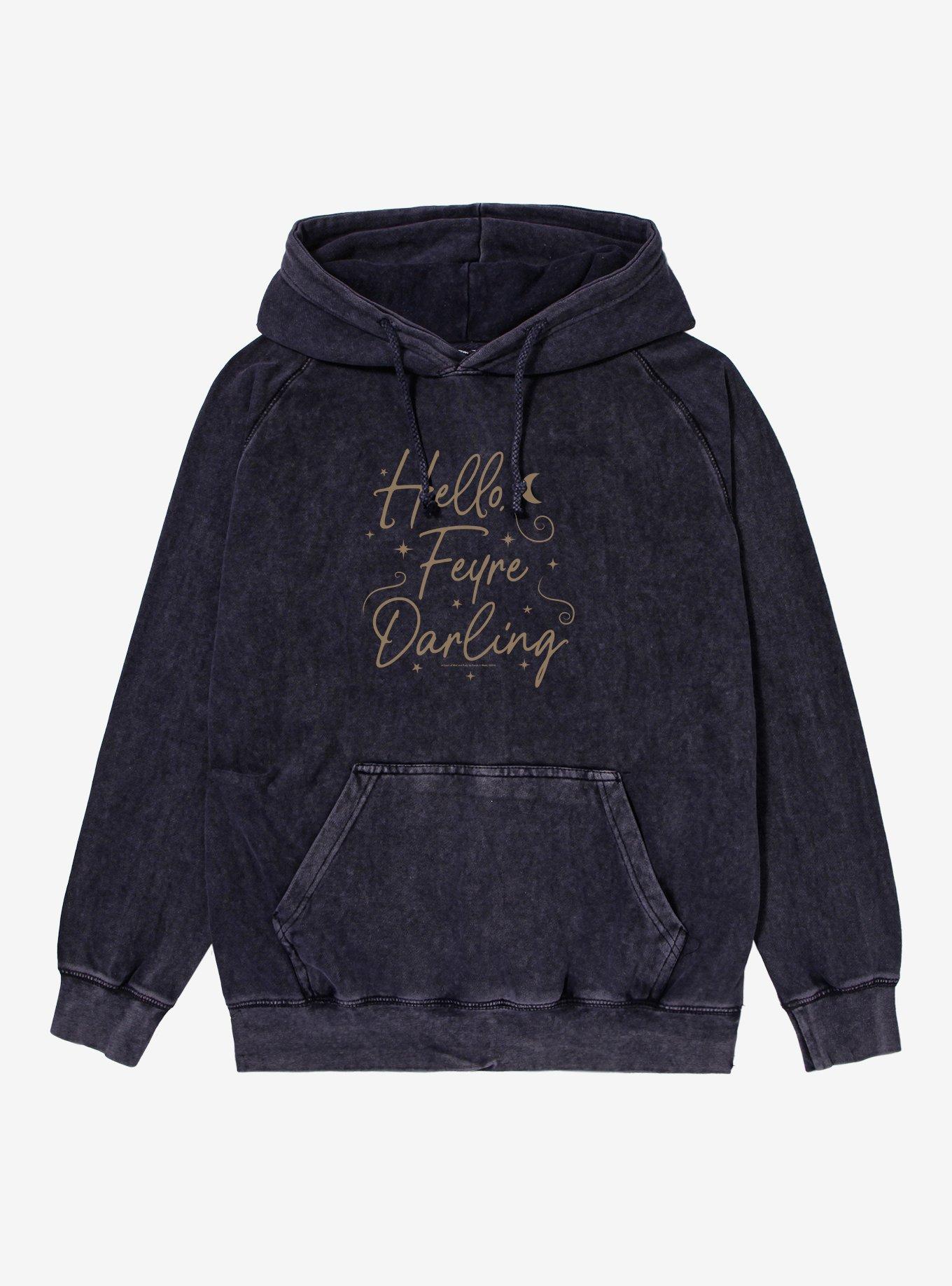 A Court Of Thorns And Roses Hello Feyre Darling Mineral Wash Hoodie, , hi-res