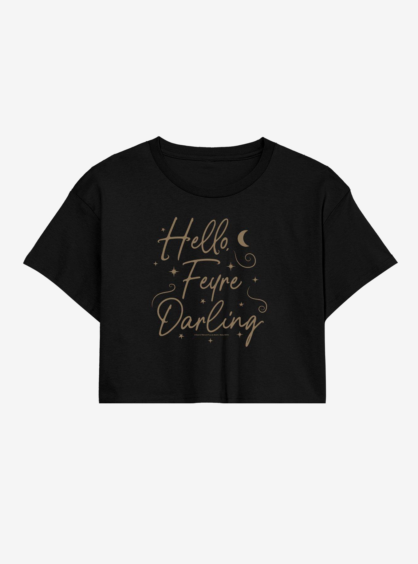 A Court Of Thorns And Roses Hello Feyre Darling Girls Crop T-Shirt, , hi-res