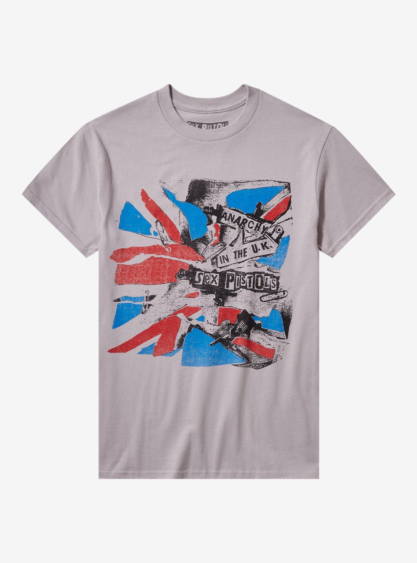 Sex Pistols Anarchy In The U.K. Flag Boyfriend Fit Girls T-Shirt, , hi-res