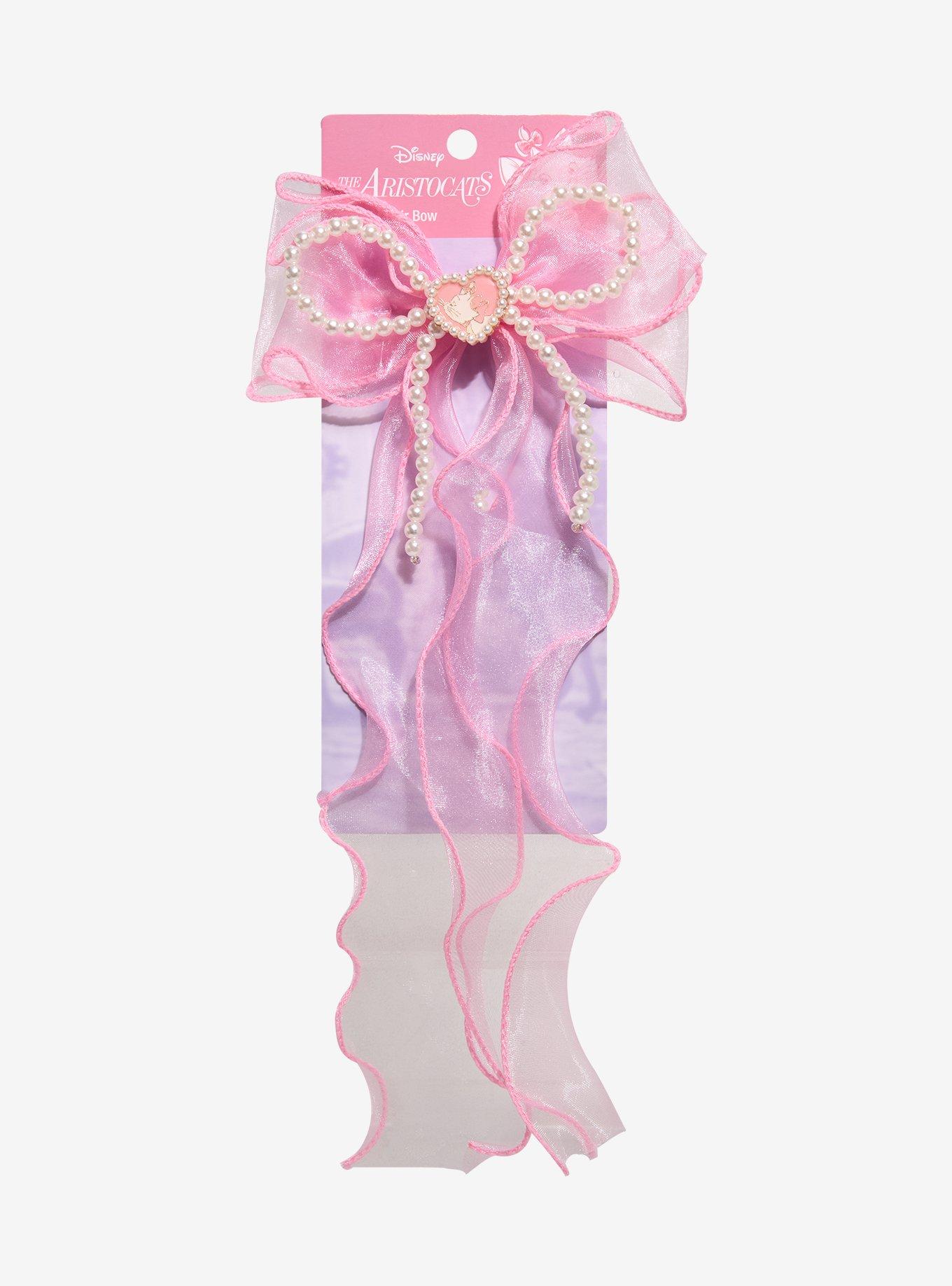 Disney The Aristocats Marie Pearl Organza Hair Bow, , hi-res