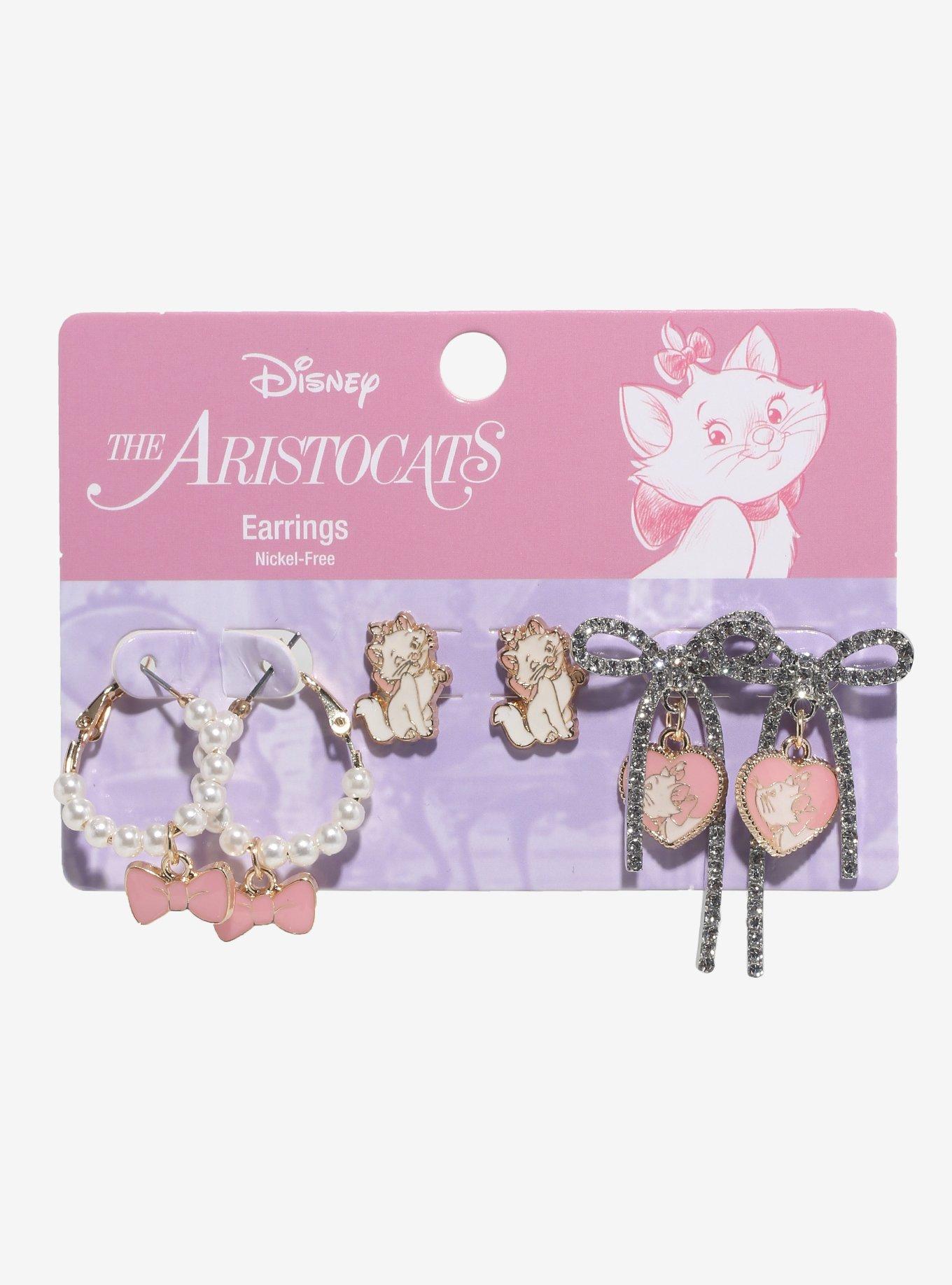 Sisney The Aristocats Marie Pearls & Bows Earring Set, , hi-res