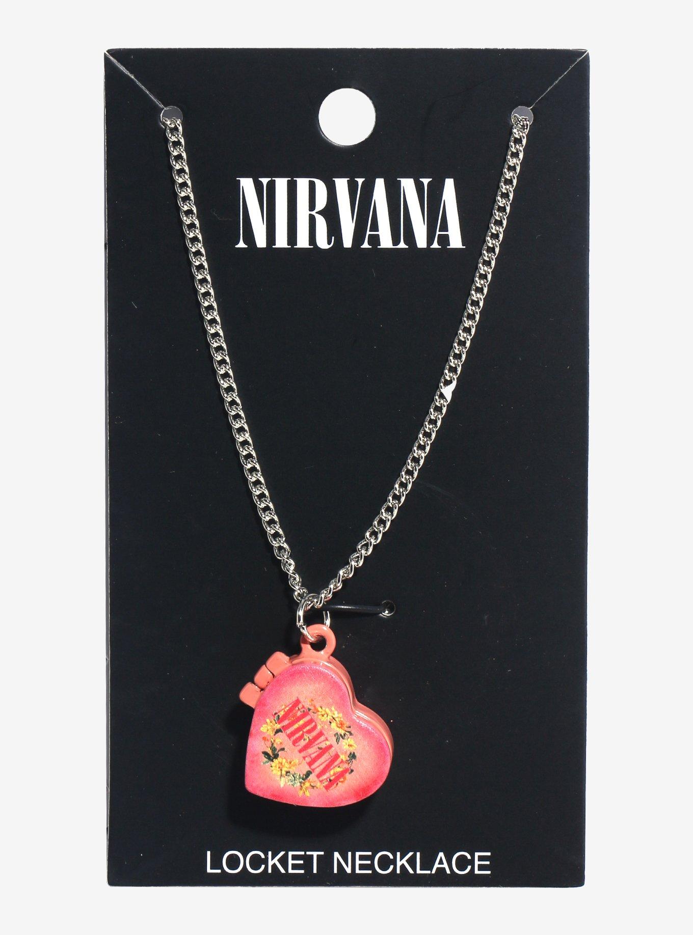 Nirvana Heart-Shaped Box Locket Necklace