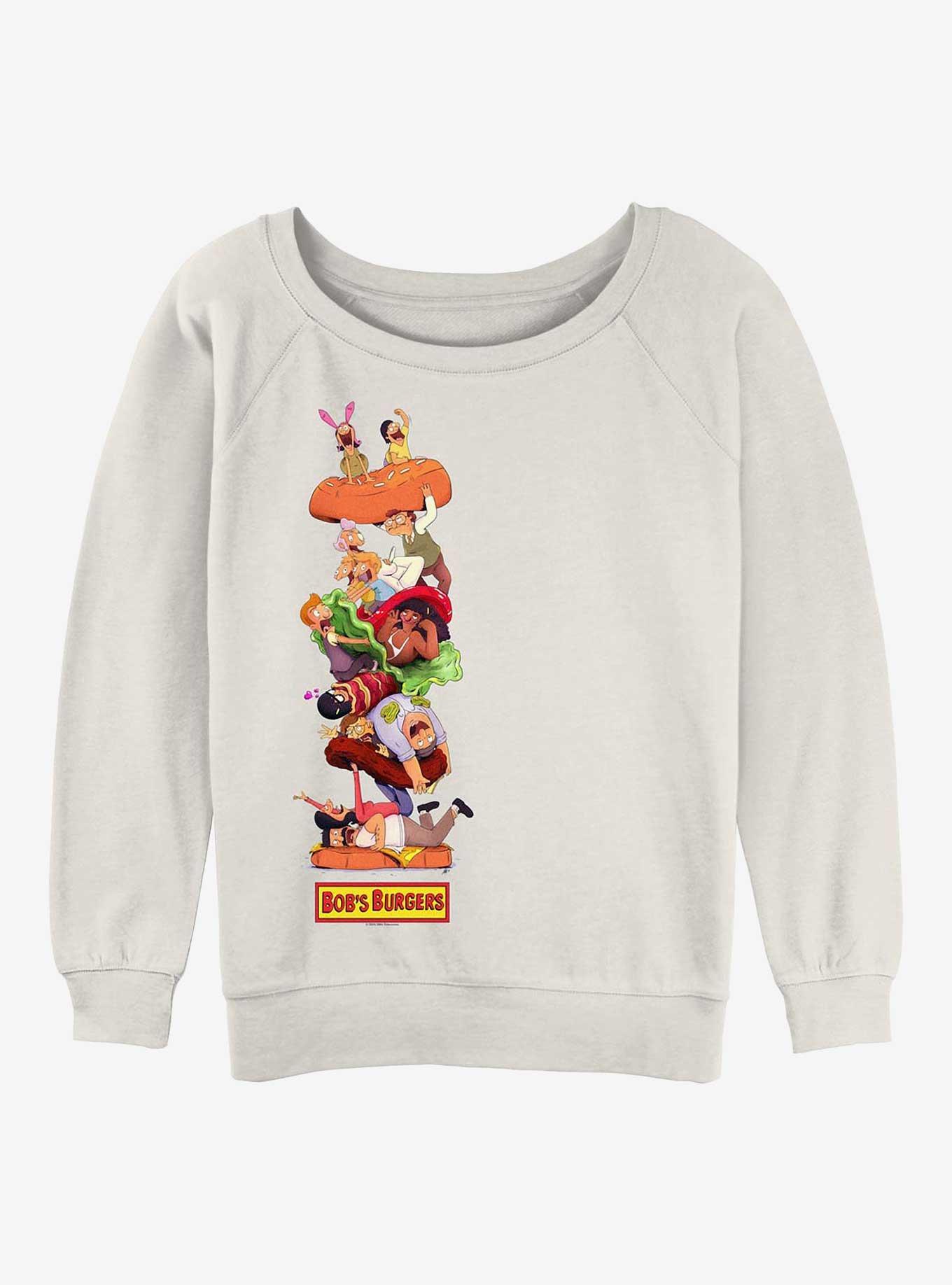 Bob's Burgers Stack Painting Girls Slouchy Sweatshirt, , hi-res