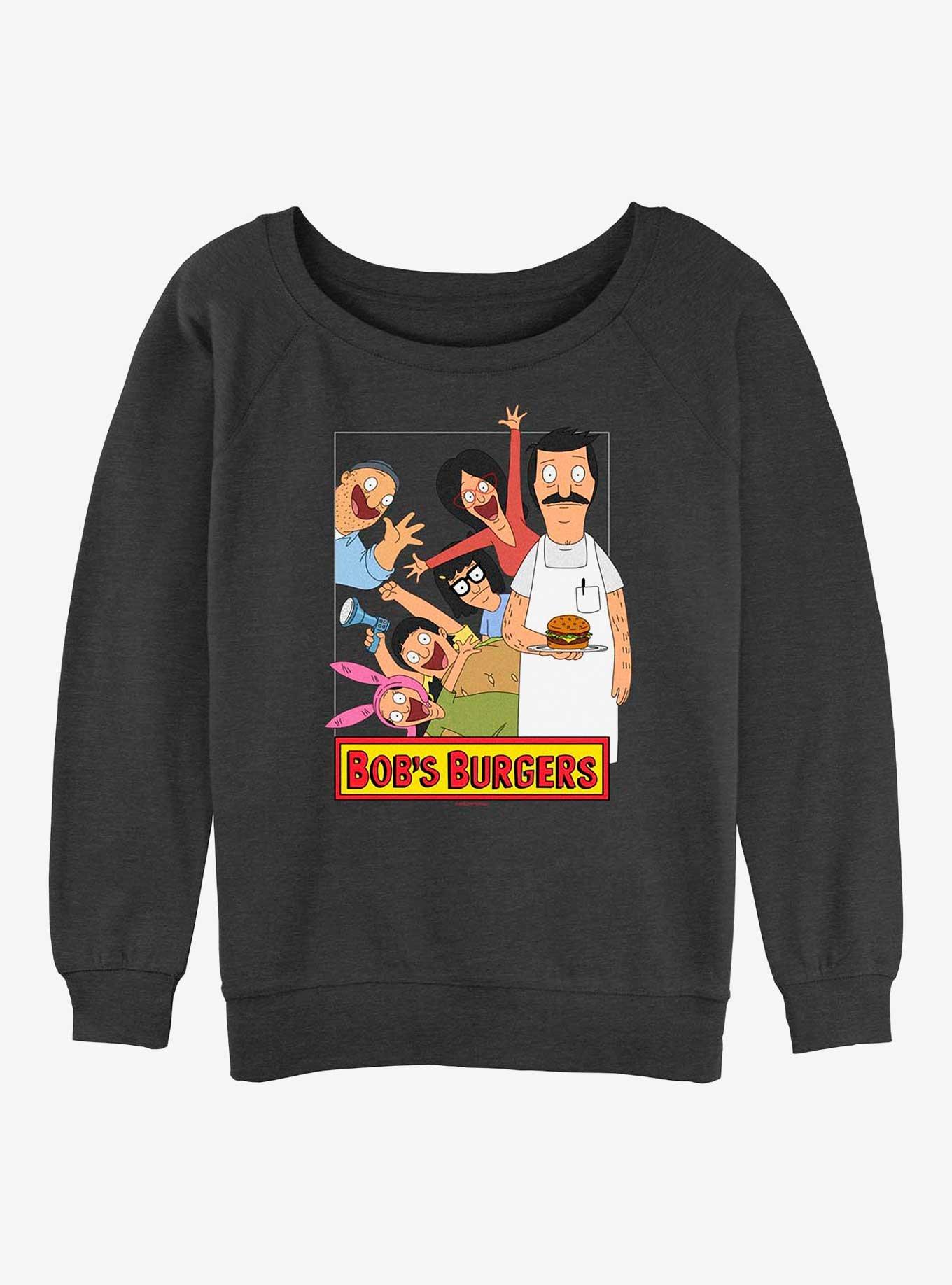 Bob's Burgers Group Up Girls Slouchy Sweatshirt, , hi-res