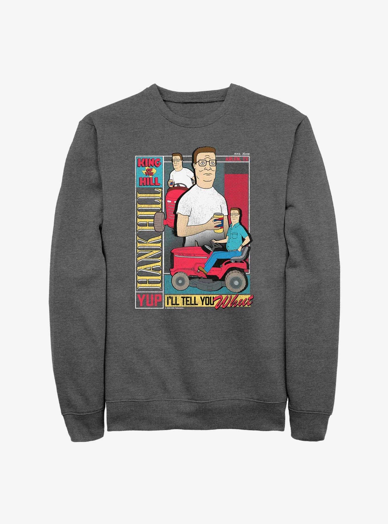 King of the Hill Hank Boxed Sweatshirt, CHAR HTR, hi-res
