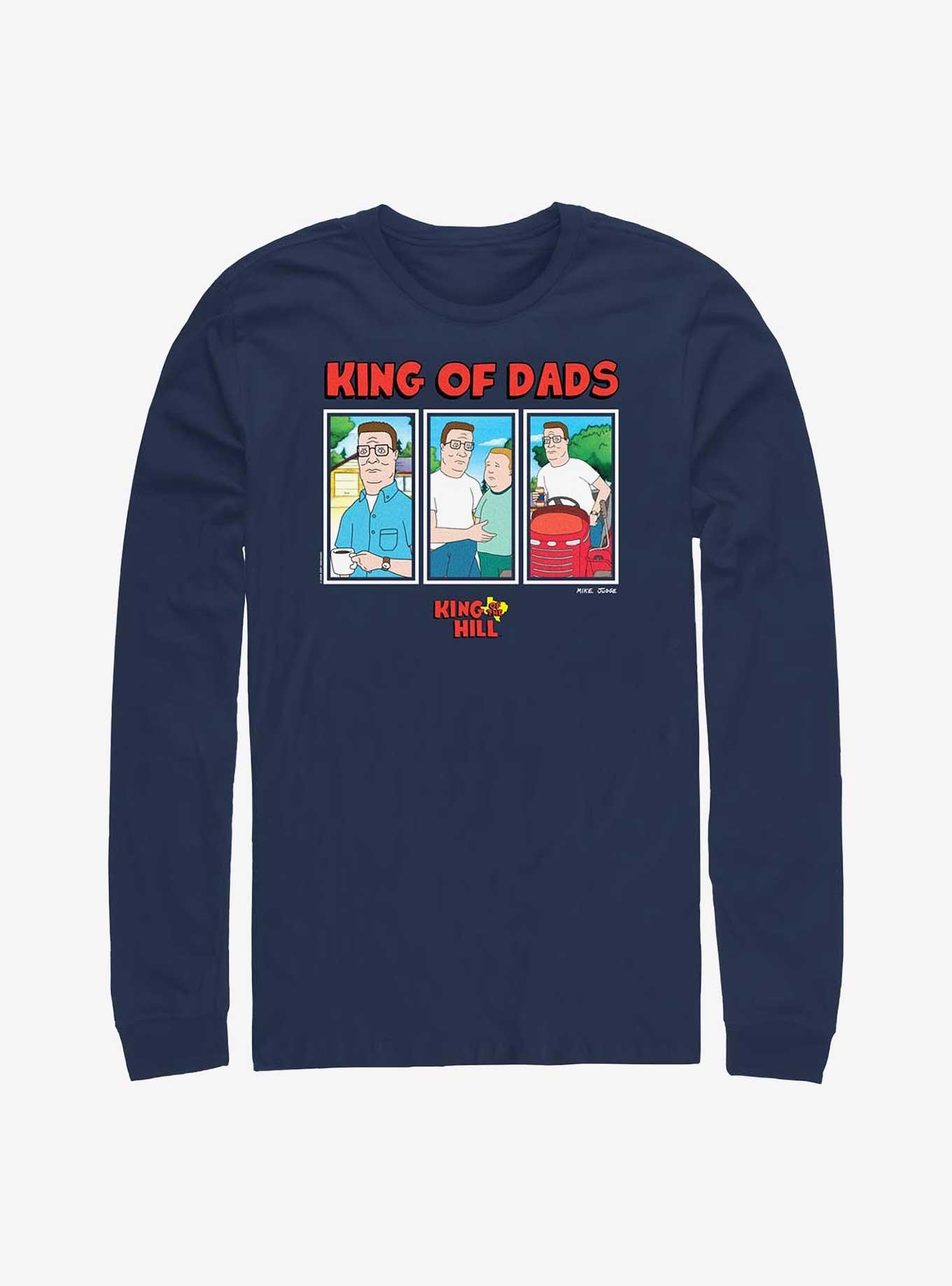 King of the Hill King Of Dads Long-Sleeve T-Shirt, NAVY, hi-res