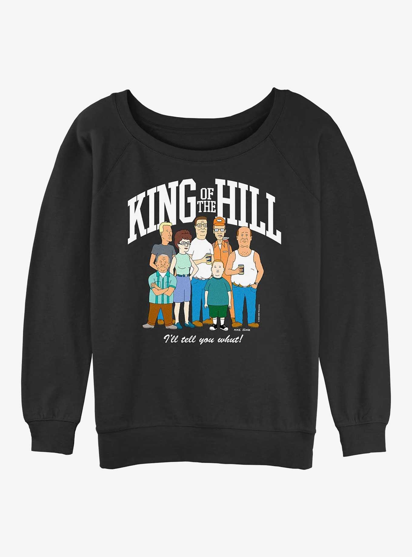 King of the Hill Group Athletic Girls Slouchy Sweatshirt, BLACK, hi-res