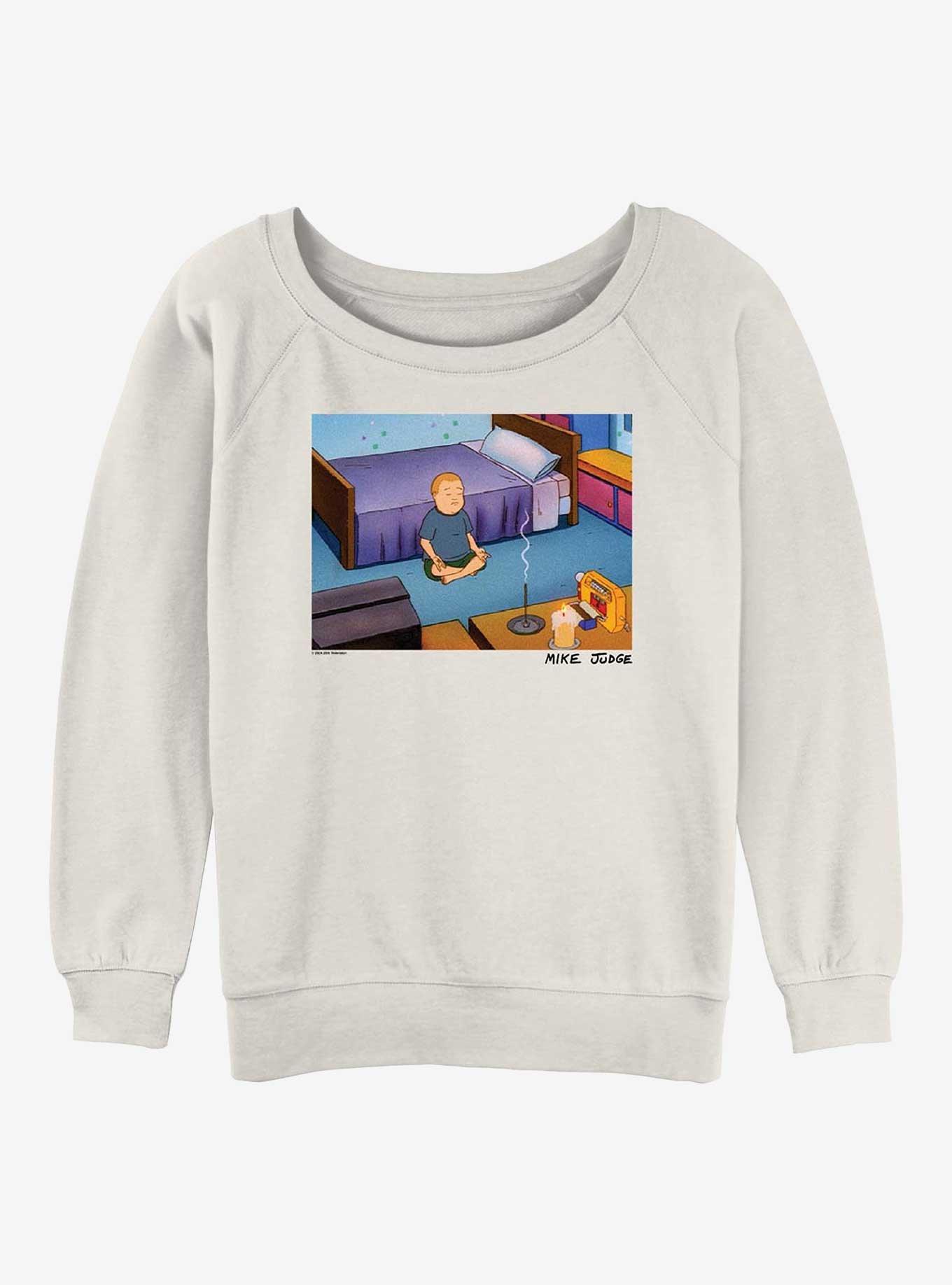 King of the Hill Bobby Meditating Girls Slouchy Sweatshirt, , hi-res