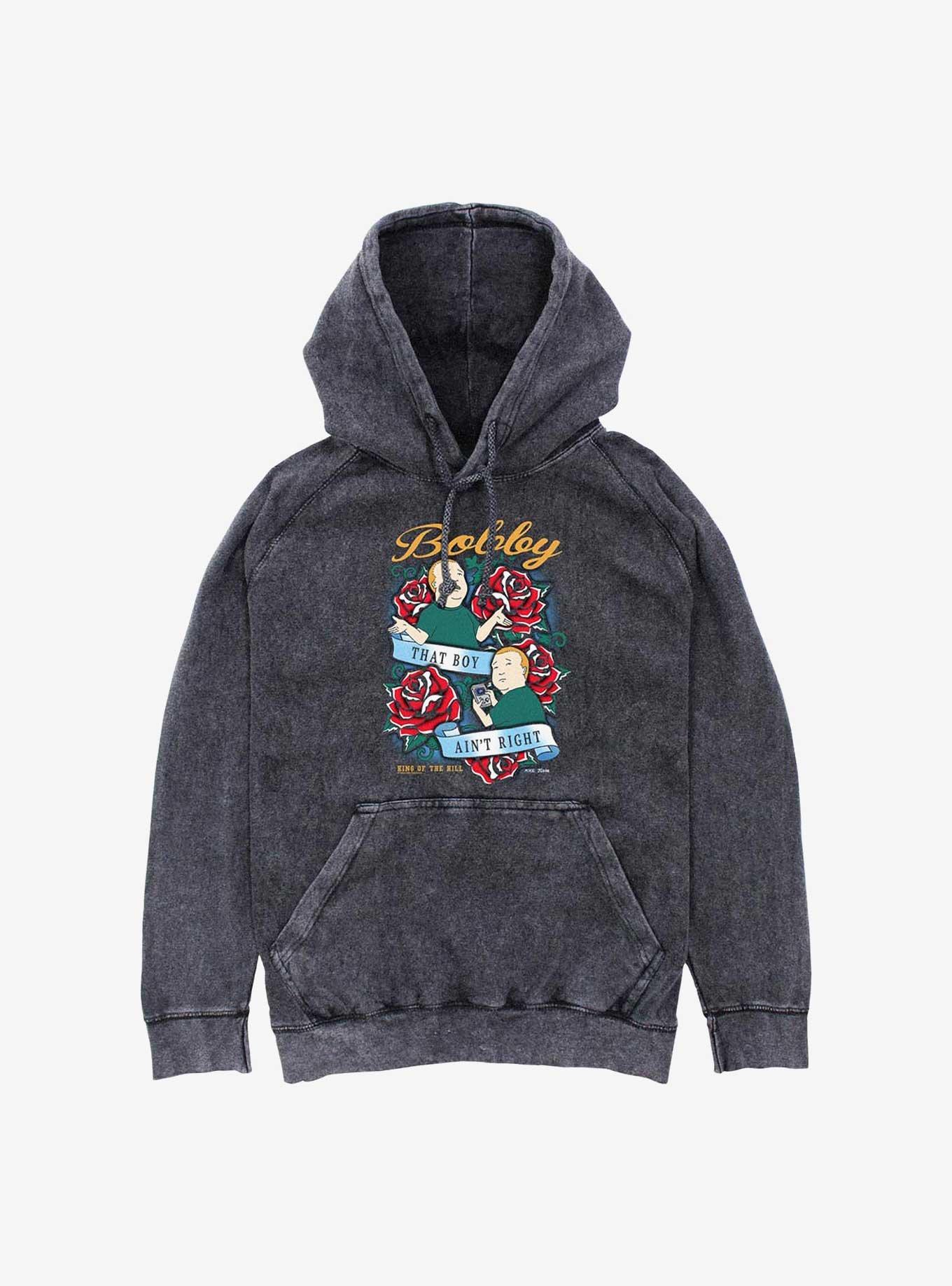 King of the Hill Bobby Tattoo Mineral Wash Hoodie, , hi-res