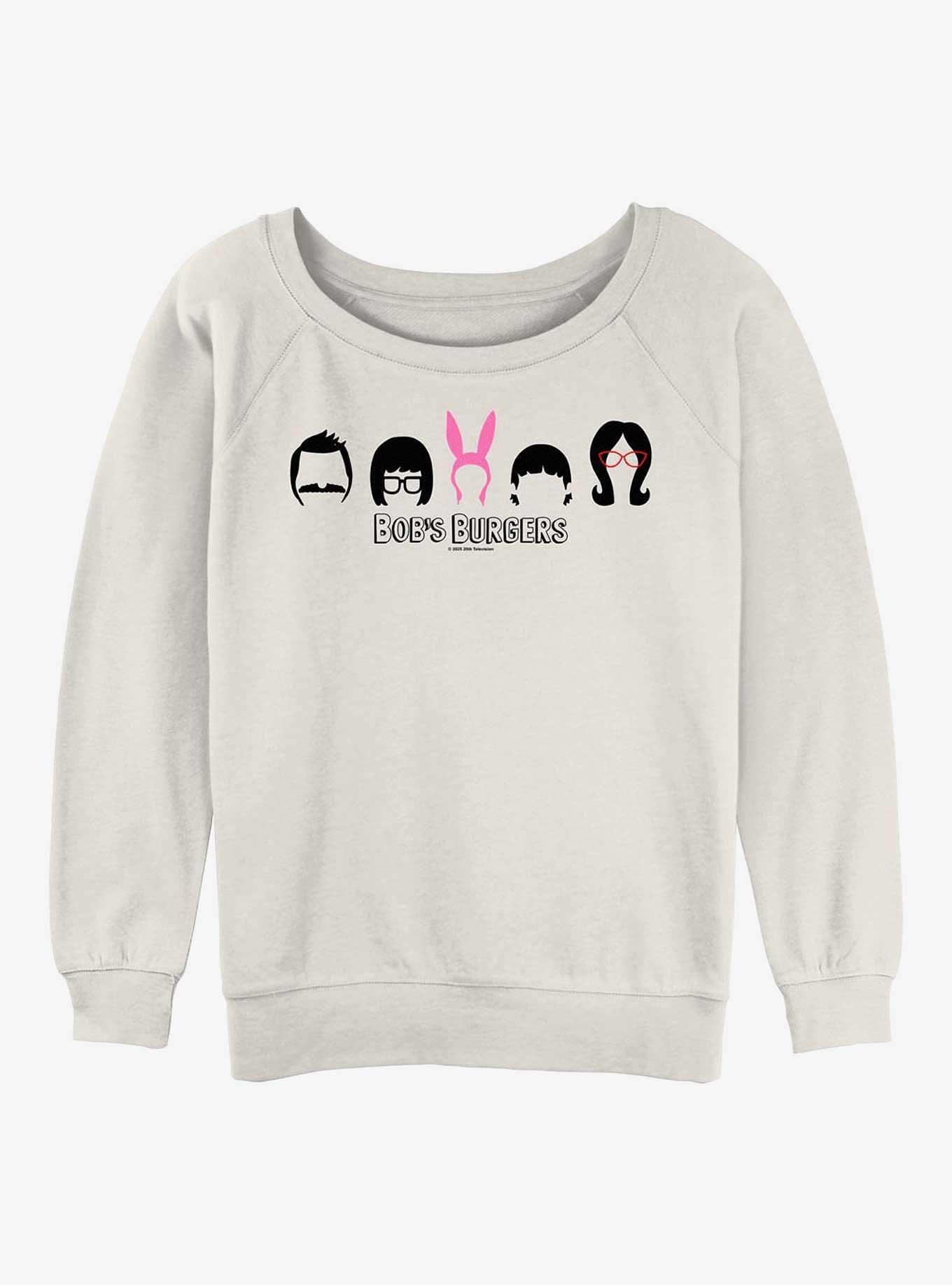 Bob's Burgers Hair Lineup Girls Slouchy Sweatshirt, , hi-res