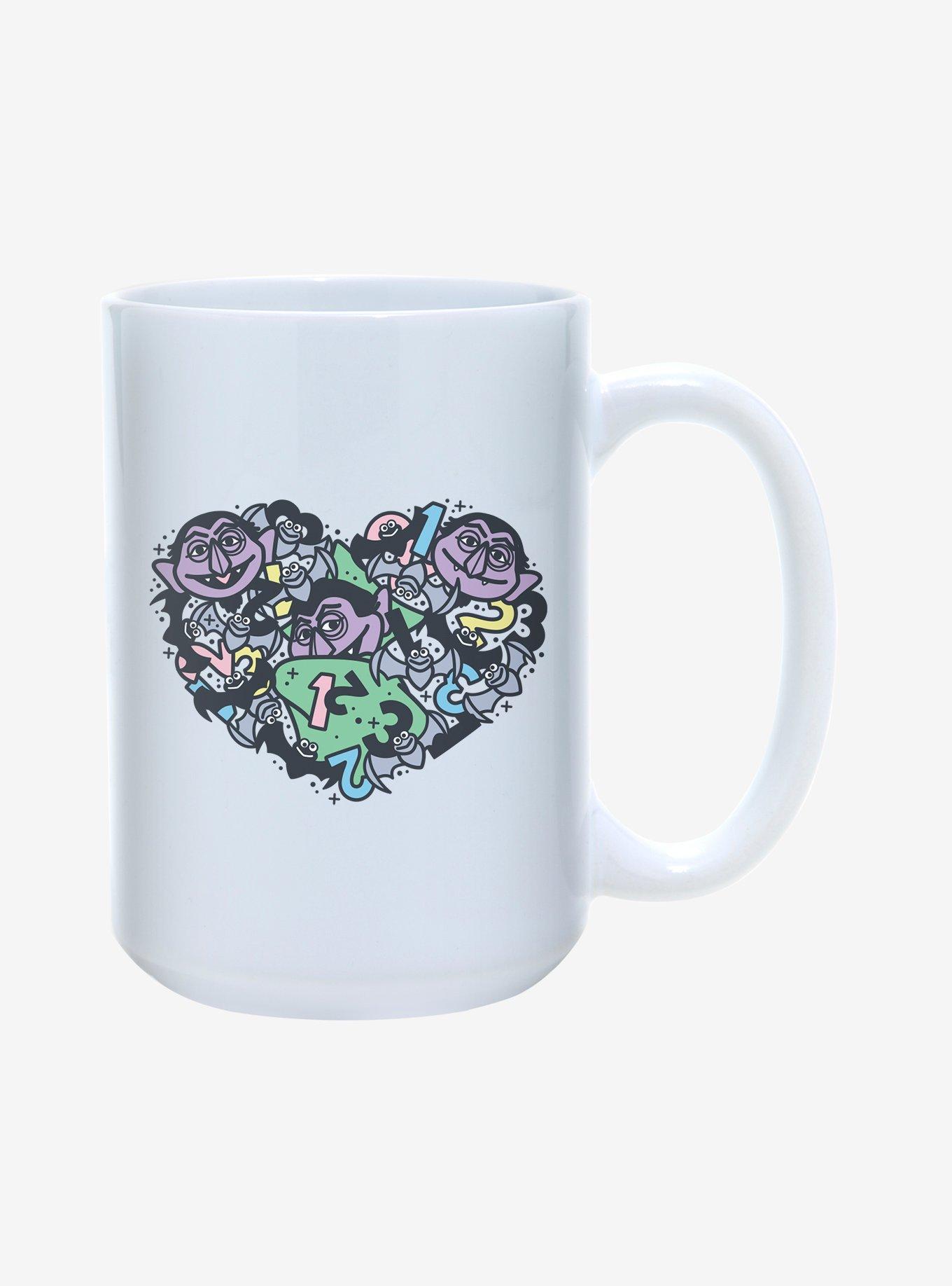 Sesame Street The Count 1 2 3 Bats Heart 15oz Mug, , hi-res