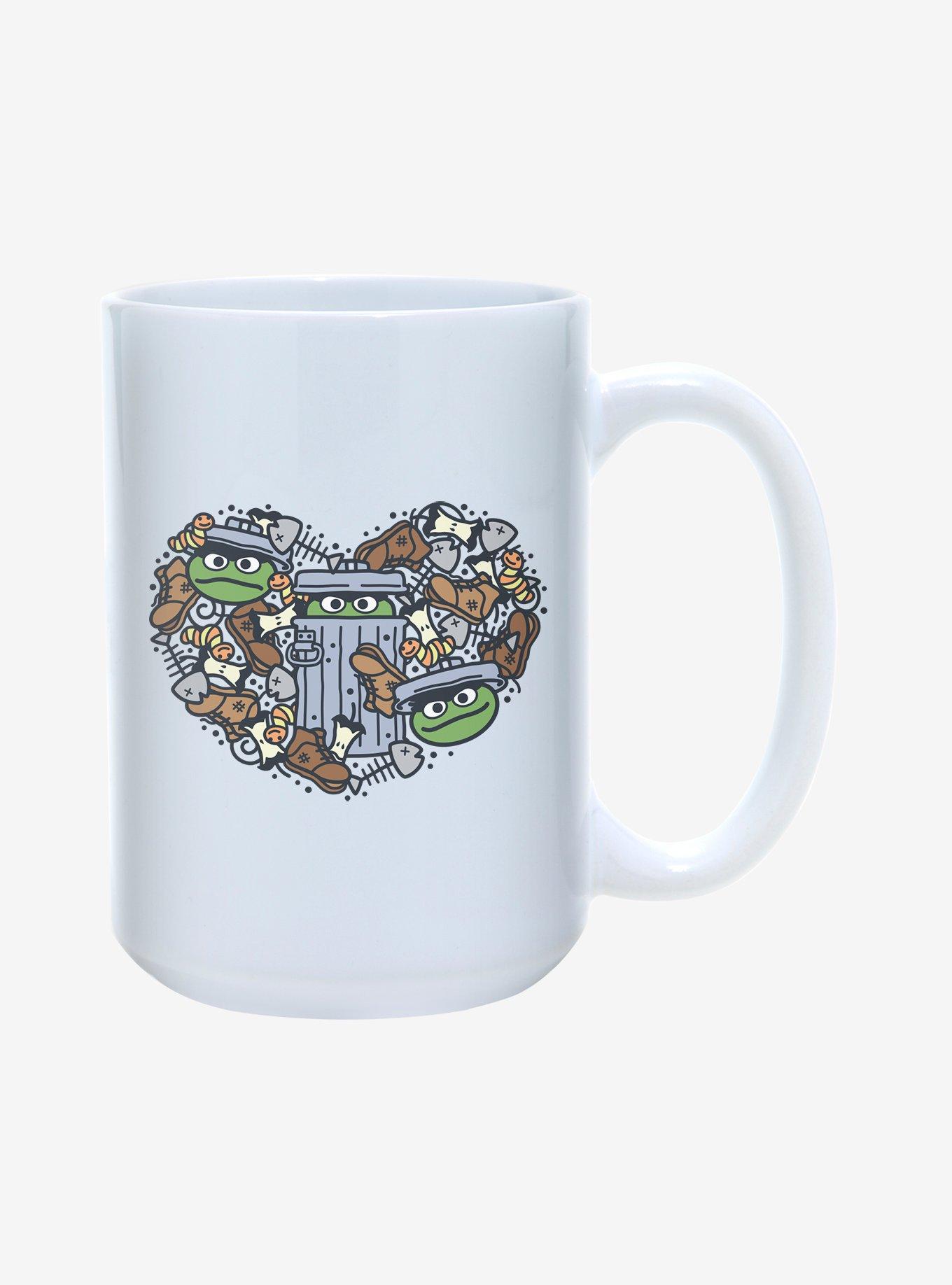 Sesame Street Oscar The Grouch Trash Heart 15oz Mug, , hi-res