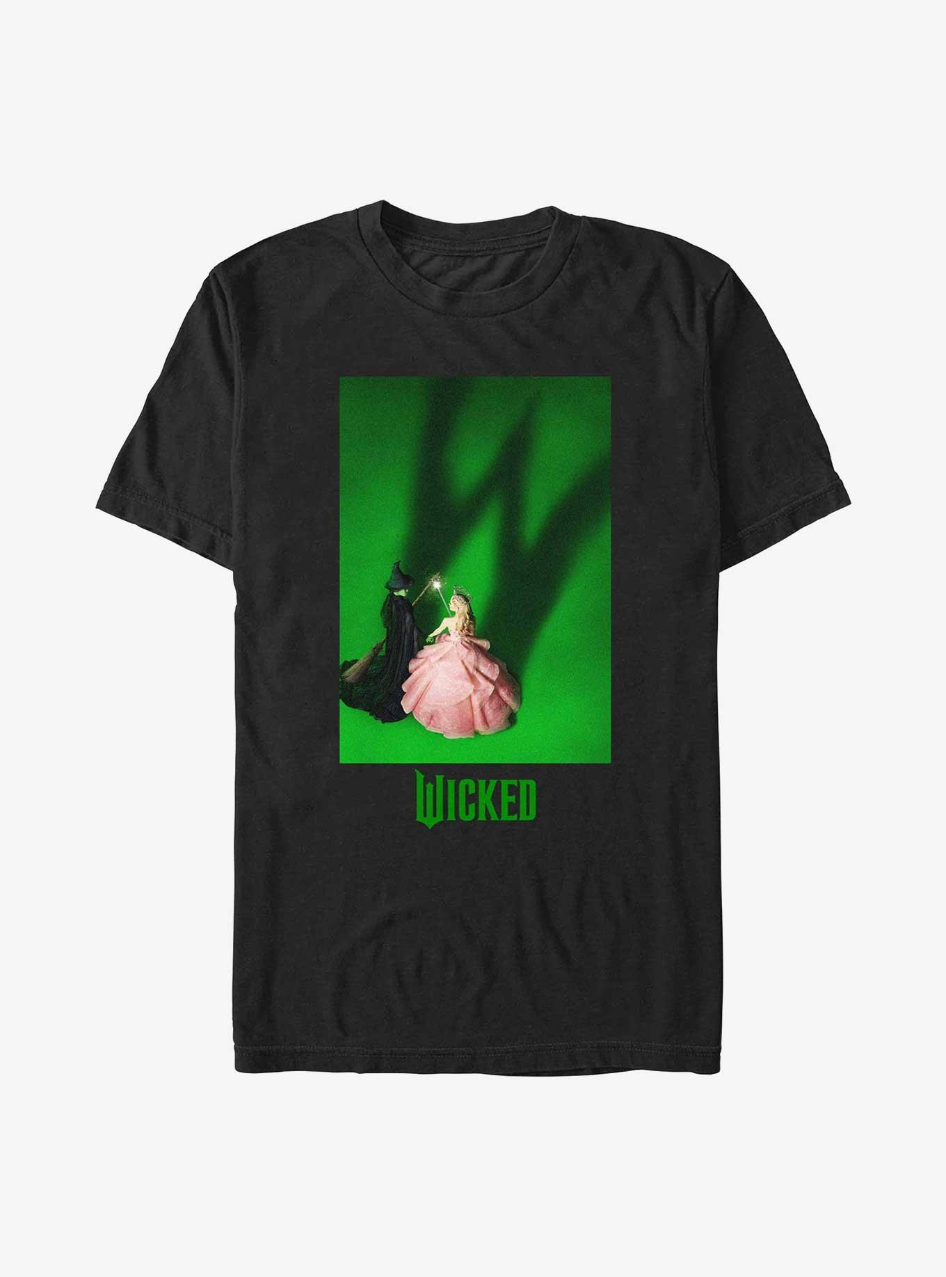 Wicked Elphaba & Glinda Poster Big & Tall T-Shirt, BLACK, hi-res