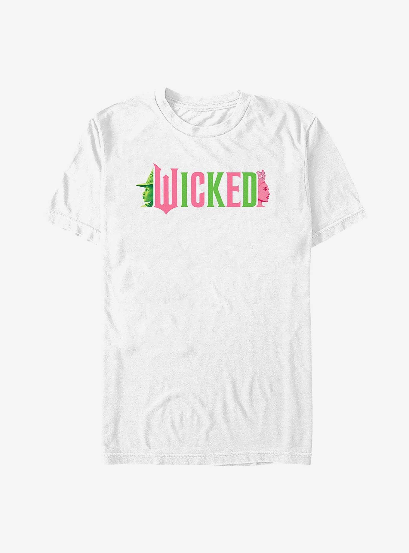 Wicked Elphaba and Glinda Silhouettes Logo Big & Tall T-Shirt, , hi-res