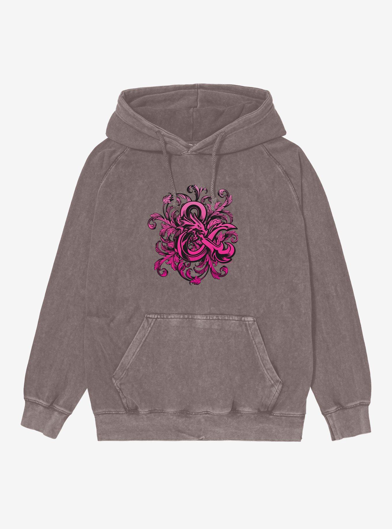 Dungeons & Dragons Magenta Ampersand Logo Mineral Wash Hoodie, , hi-res