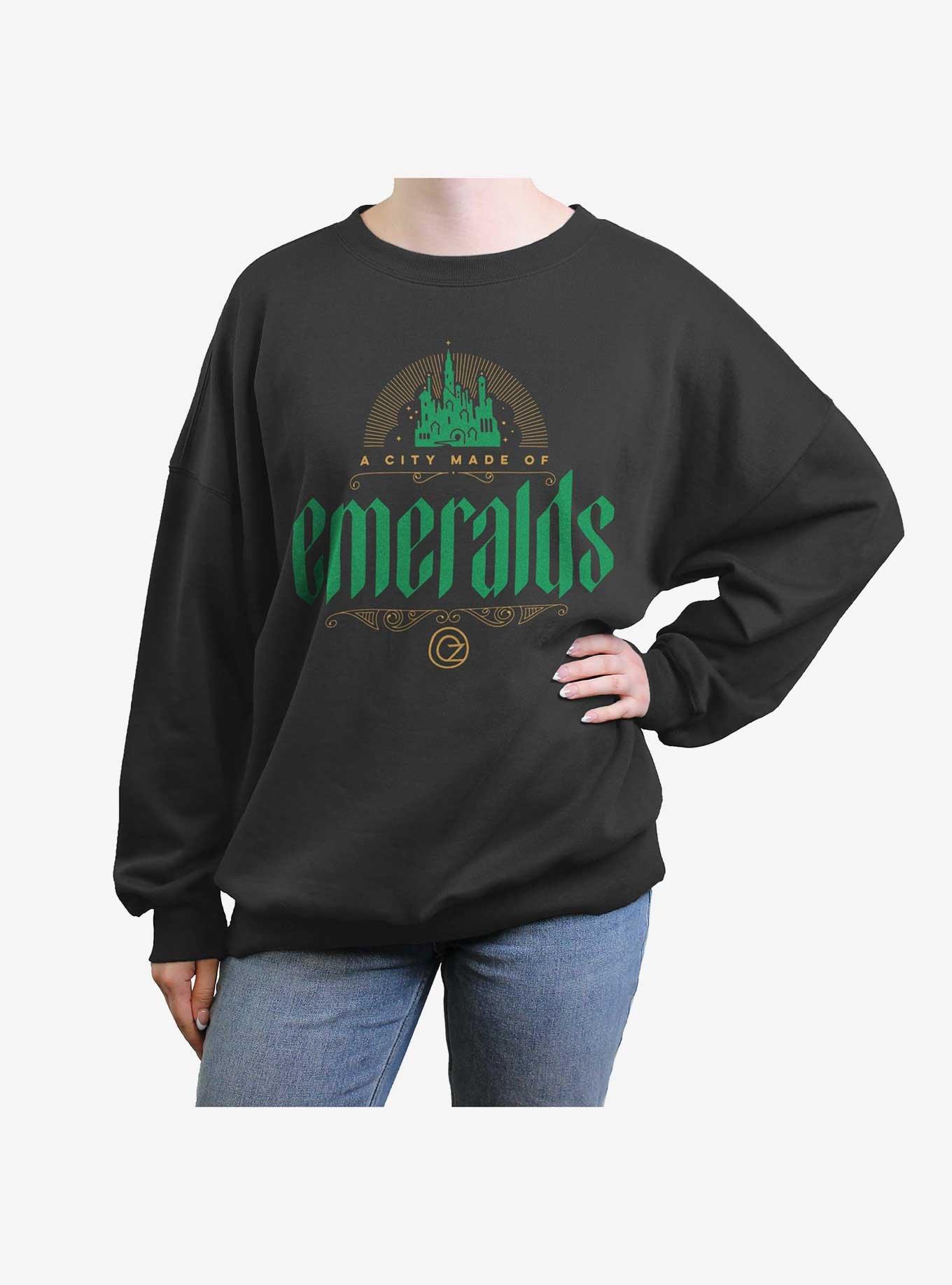 Wicked Emerald Oz Girls Oversized Sweatshirt, , hi-res