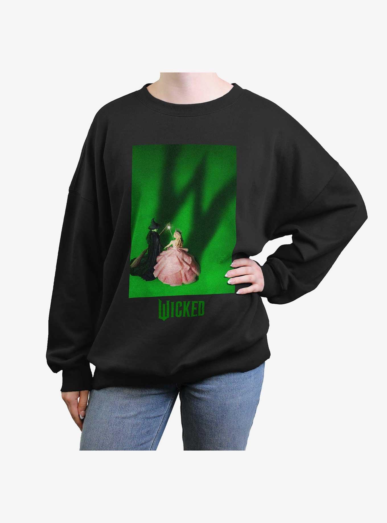 Wicked Elphaba & Glinda Poster Girls Oversized Sweatshirt