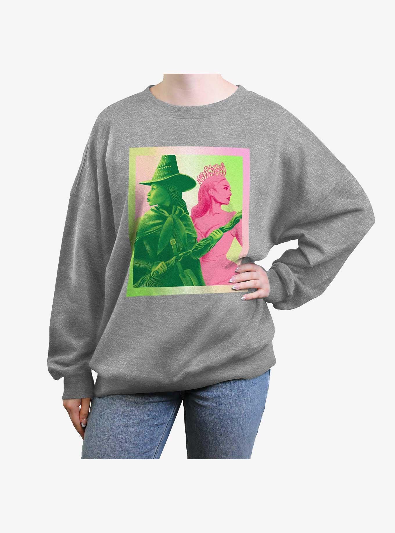 Wicked Elphaba And Glinda Girls Oversized Sweatshirt, , hi-res