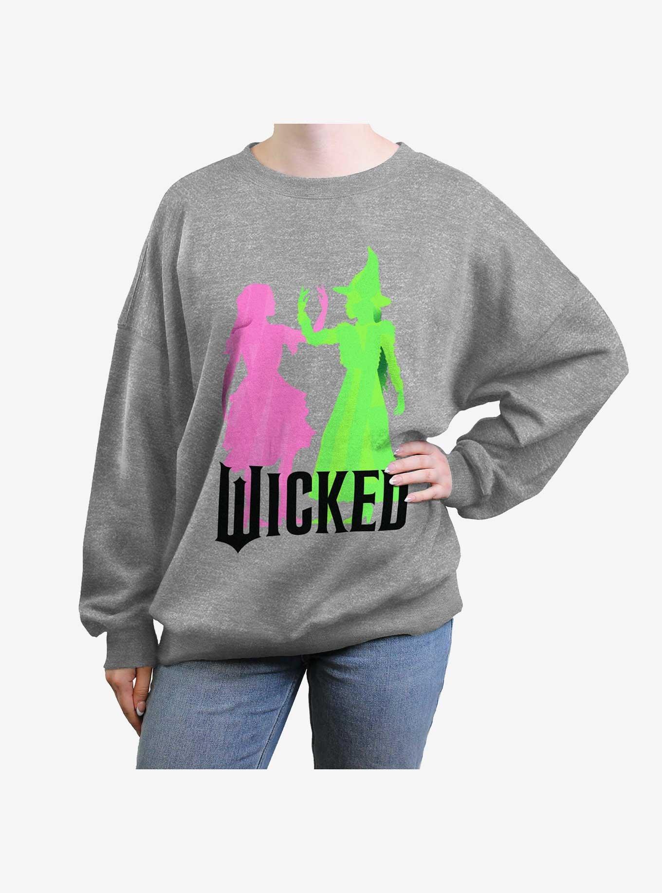 Wicked Glinda & Elphaba Witches Together Girls Oversized Sweatshirt