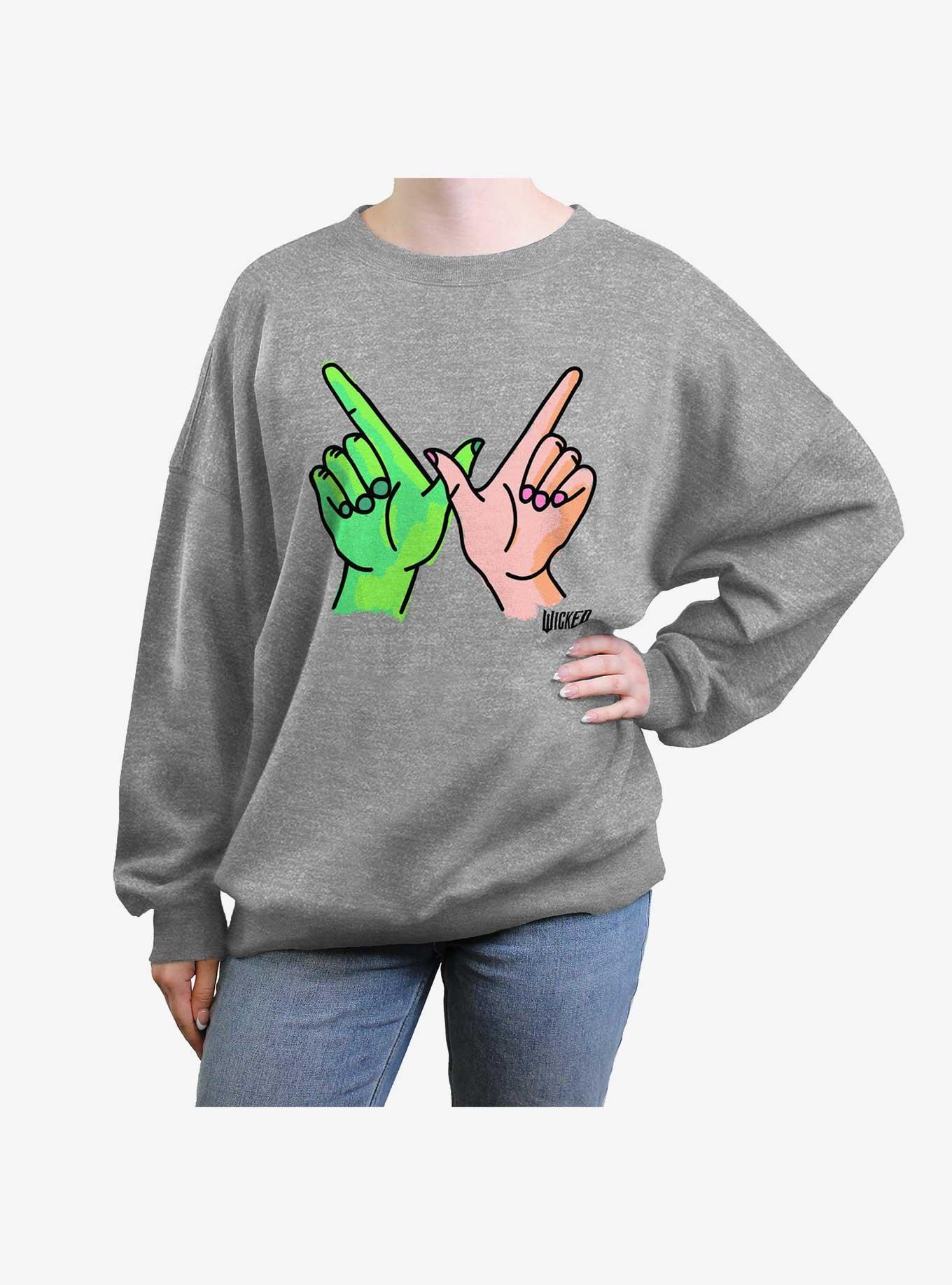 Wicked W Hands Girls Oversized Sweatshirt, , hi-res