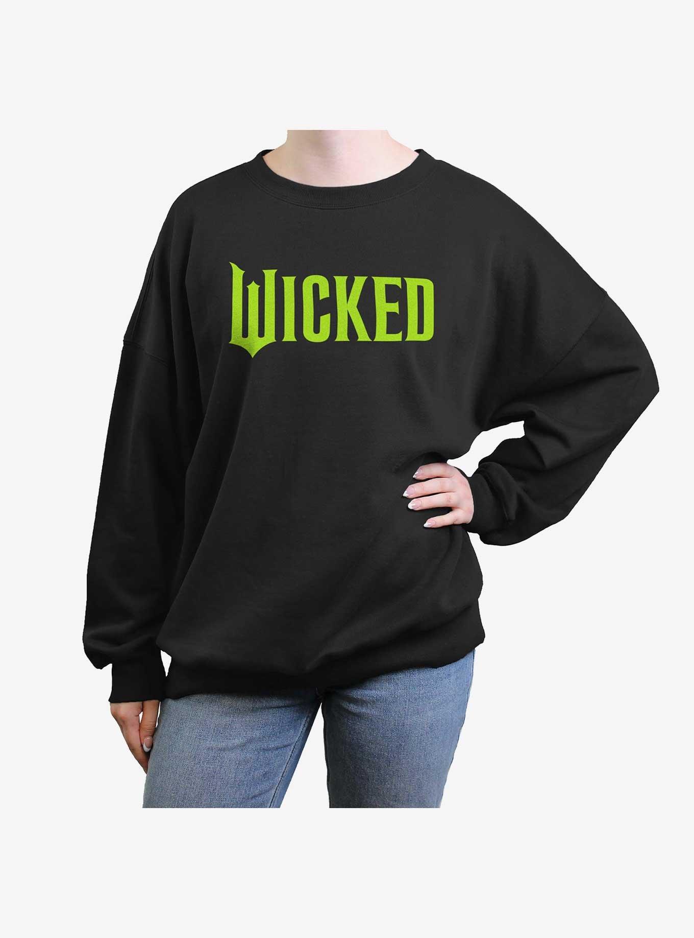 Wicked Green Logo Girls Oversized Sweatshirt, , hi-res