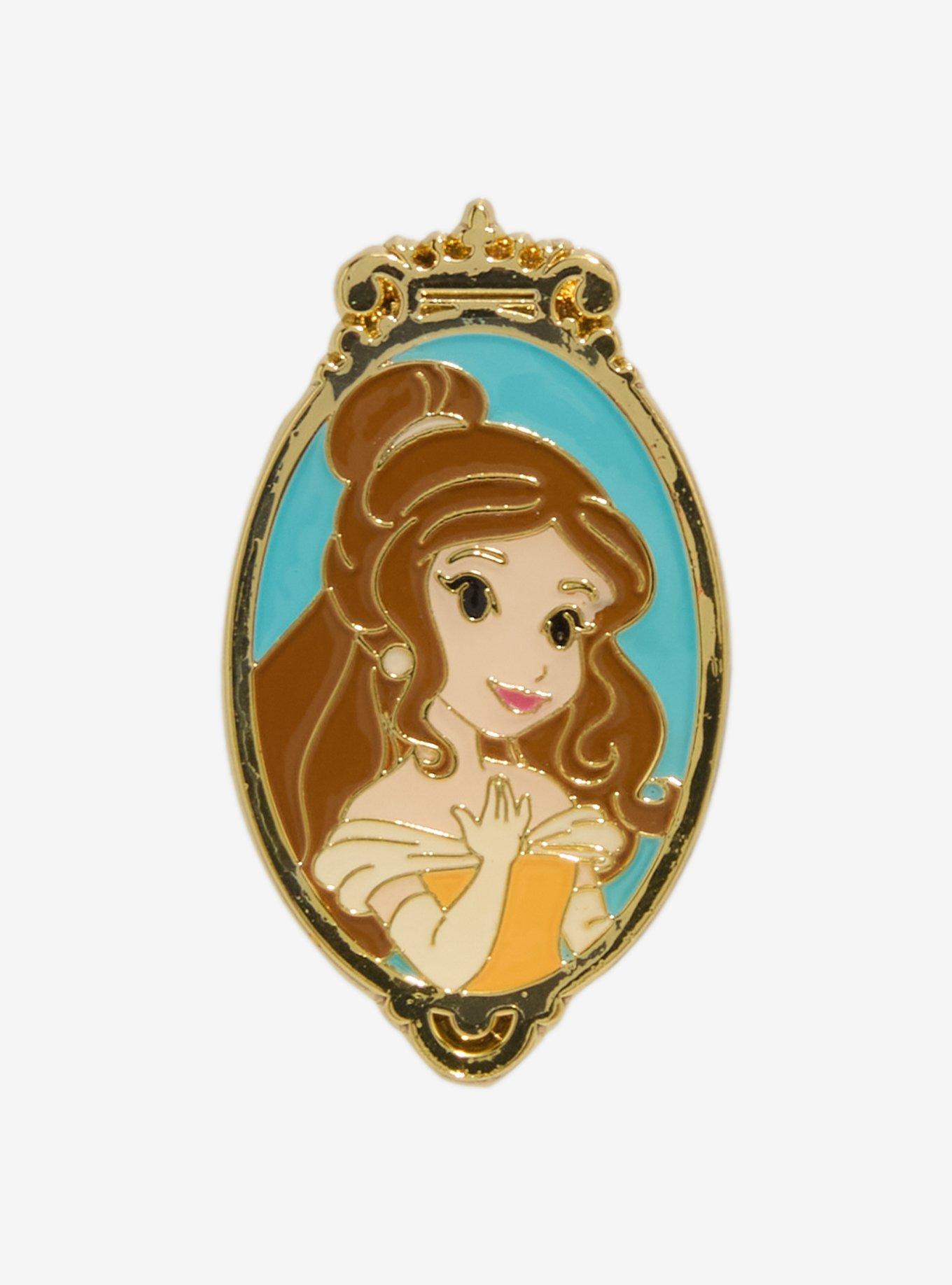 Disney Beauty And The Beast Belle Oval Portrait Enamel Pin, , hi-res