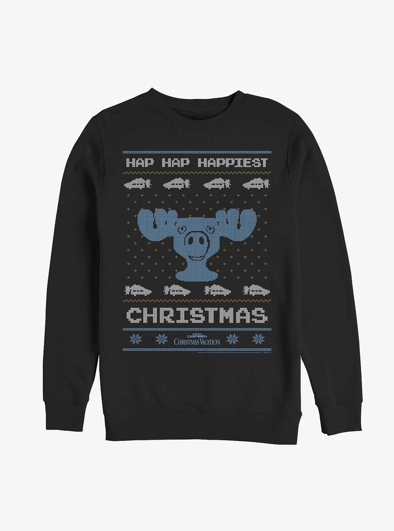 National Lampoon's Christmas Vacation Hap Hap Happiest Christmas Ugly Sweater Pattern Sweatshirt