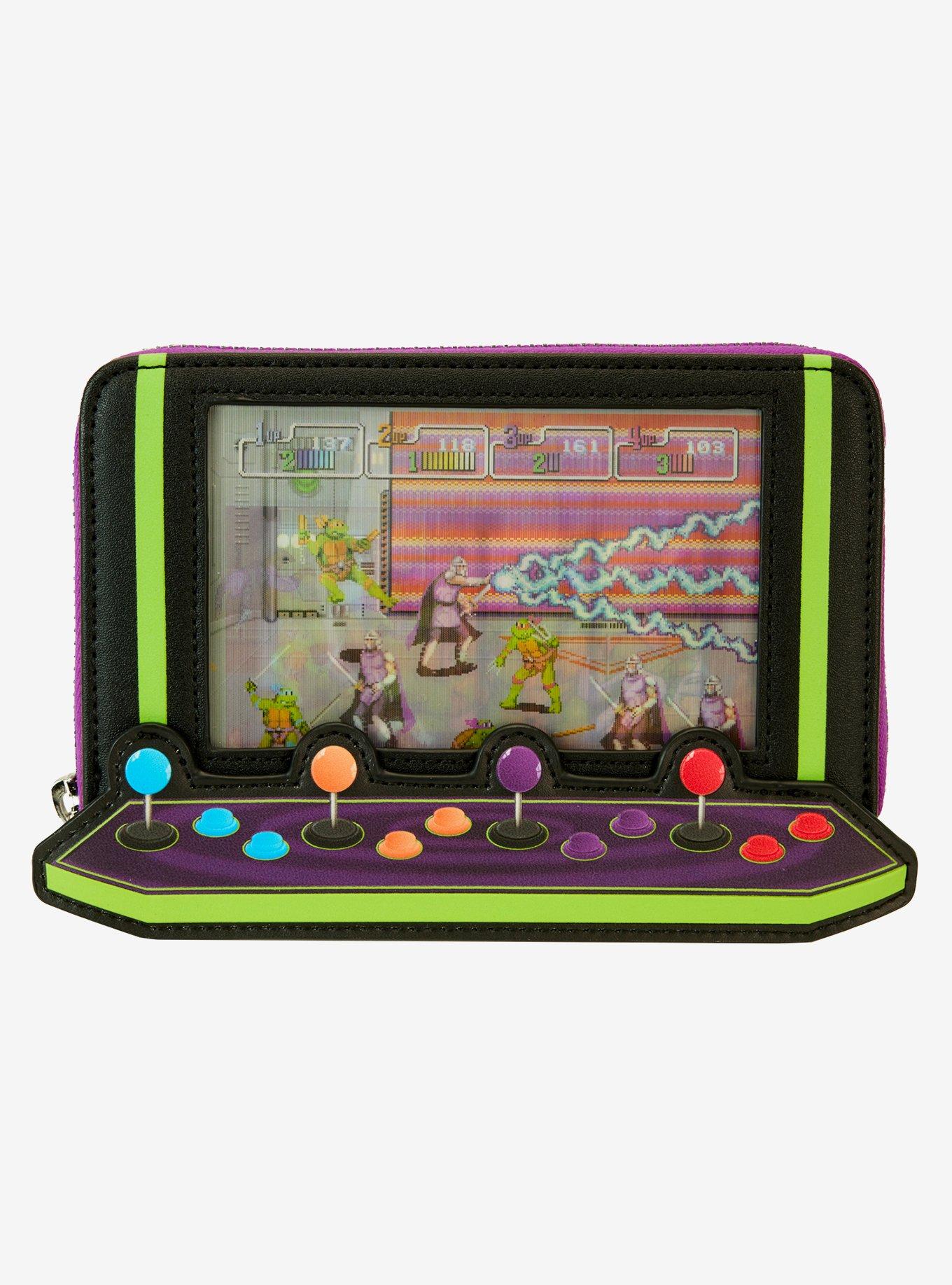 Loungefly Teenage Mutant Ninja Turtles Arcade Lenticular Glow-In-The-Dark Zipper Wallet, , hi-res