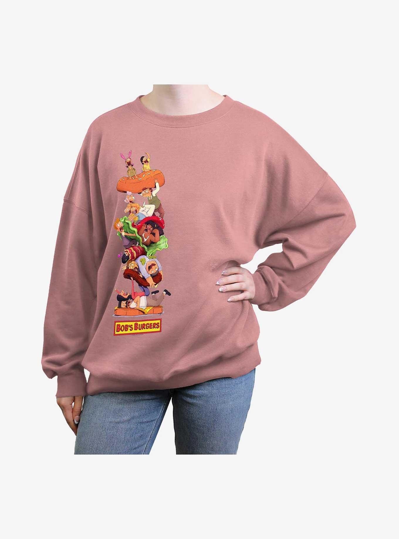 Bob's Burgers Stack Painting Girls Oversized Sweatshirt, , hi-res