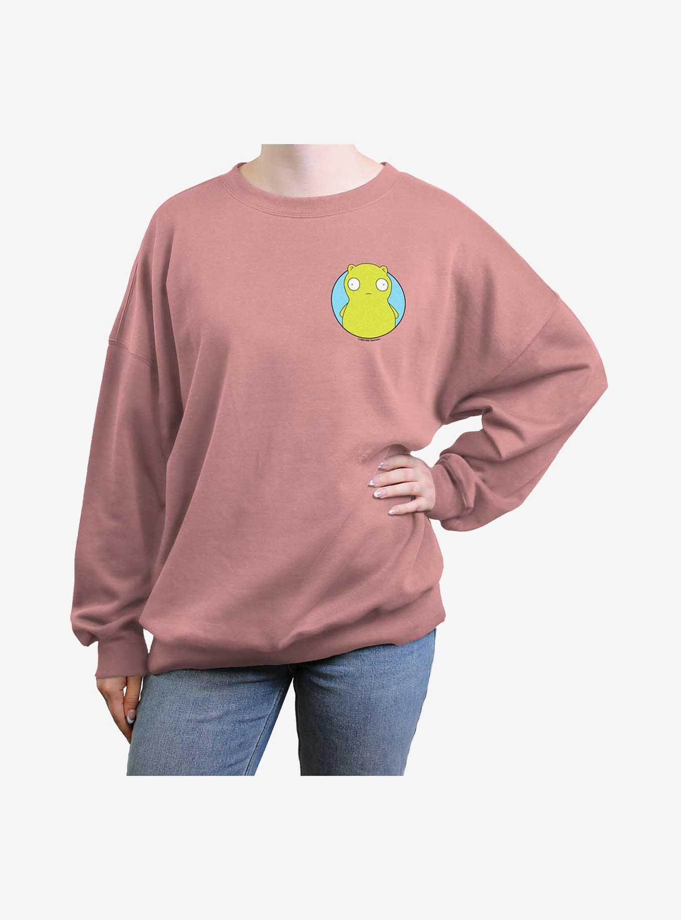 Bob's Burgers Kuchi Kopi Pocket Hit Girls Oversized Sweatshirt, DESERTPNK, hi-res